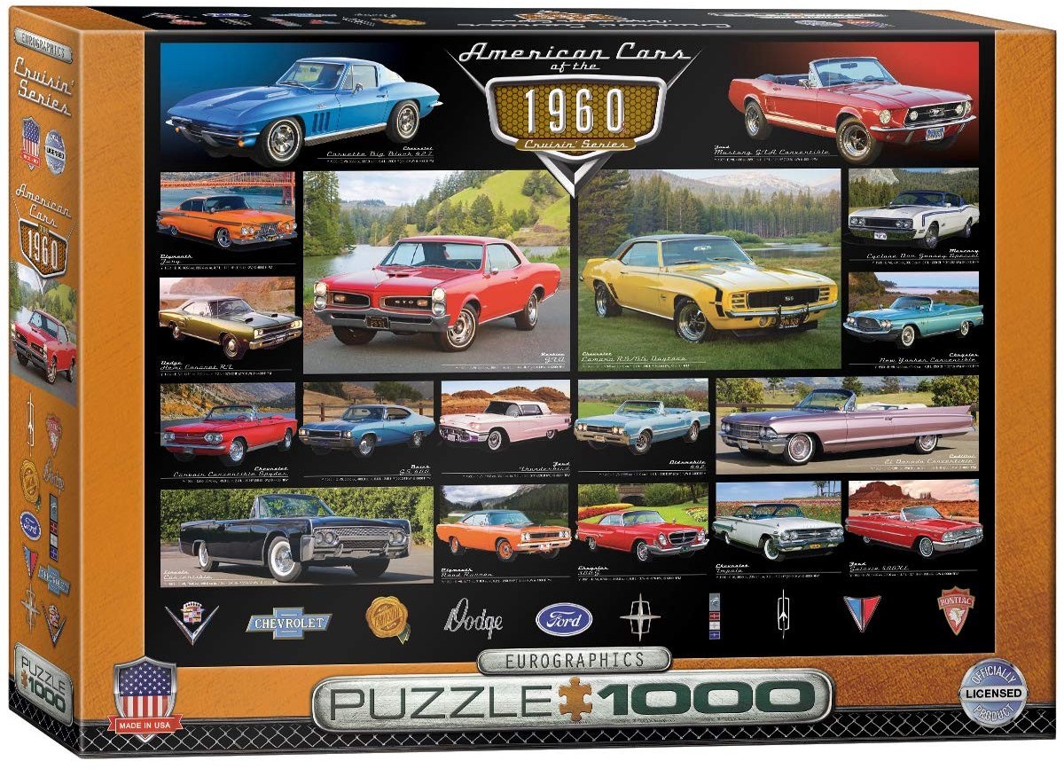 Puzzel - Amerikaanse Auto's uit de jaren 60 - 1000 stukjes