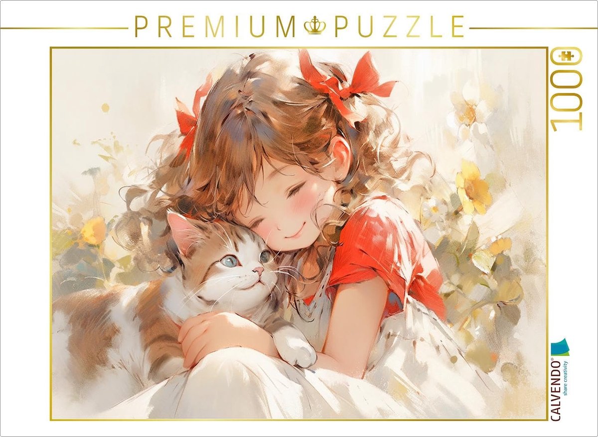 Puzzel 1000 Stukjes - Anime Meisje Motief