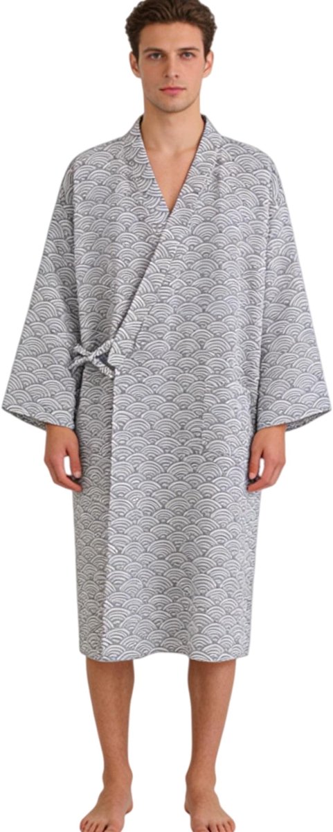 Kimono Badjas - V-hals - Katoen - Diverse Kleuren