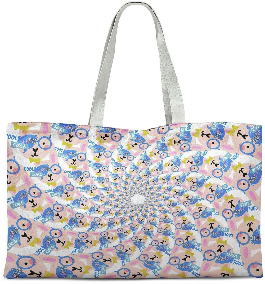 Herbruikbare Tote Bag - 100% Katoen - Multicolor - 47x42 cm