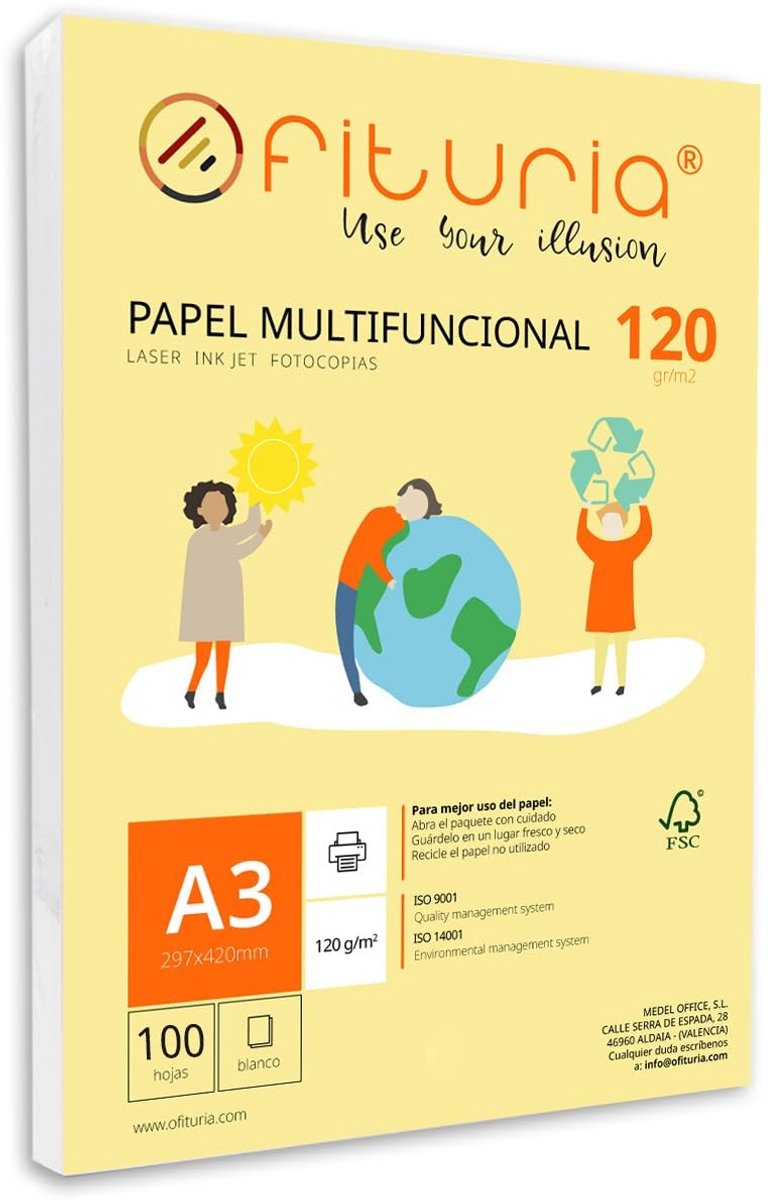 A3 Papier - 120 g/m² - 100 Vellen