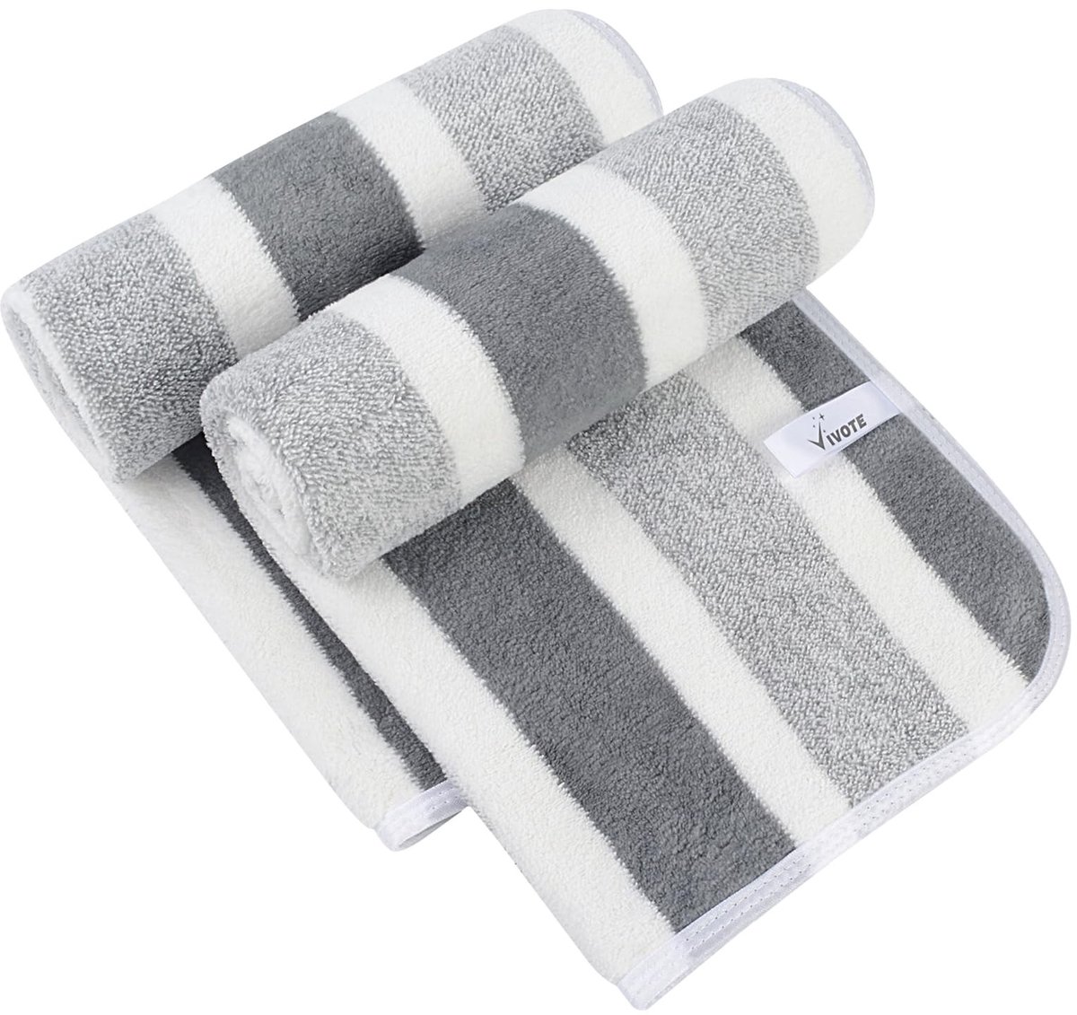 Microvezel Handdoek Set - Grijs - 2 Stuks