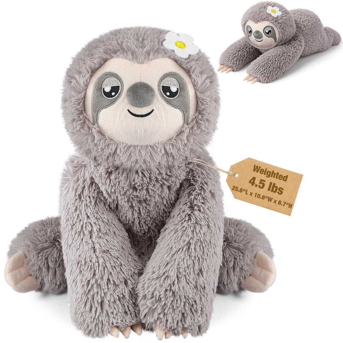 Luiaard Pluchen Knuffel - 66 cm en 2 kg