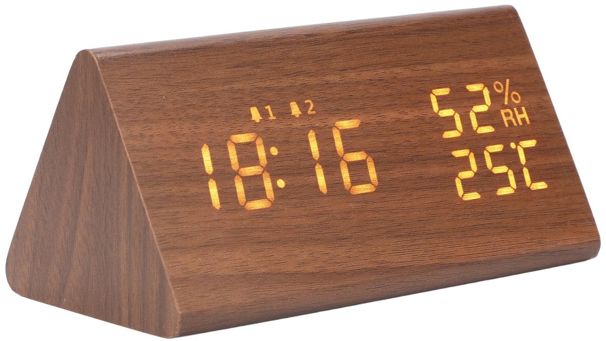 LED Wekker - Groot Scherm met 11 Alarmtonen