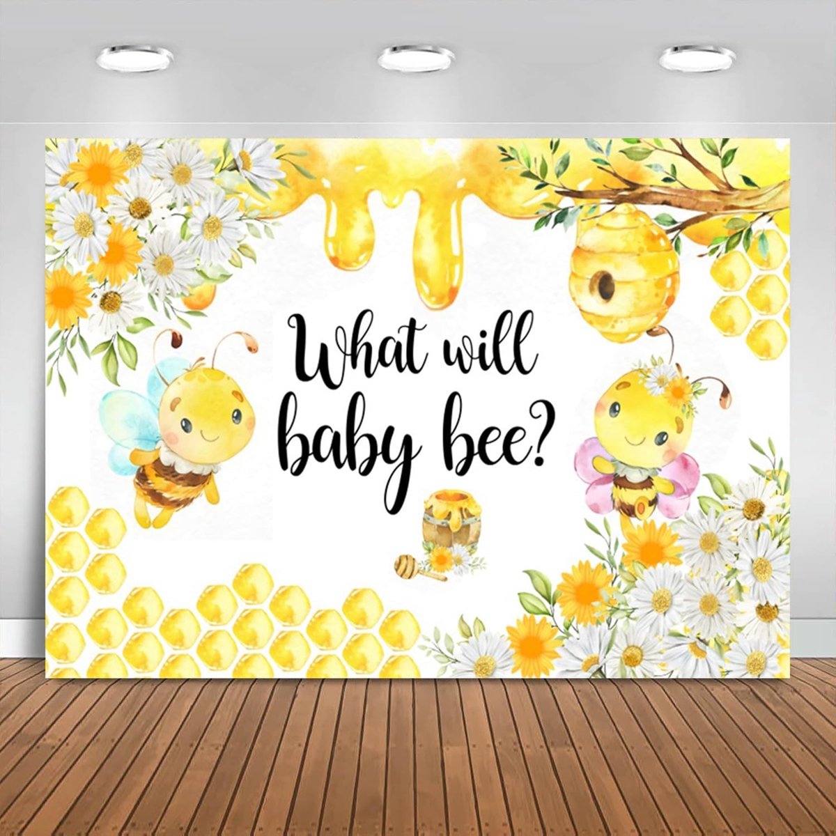 Fotobehang Gender Reveal met Zonnebloem - 2.1x1.5m