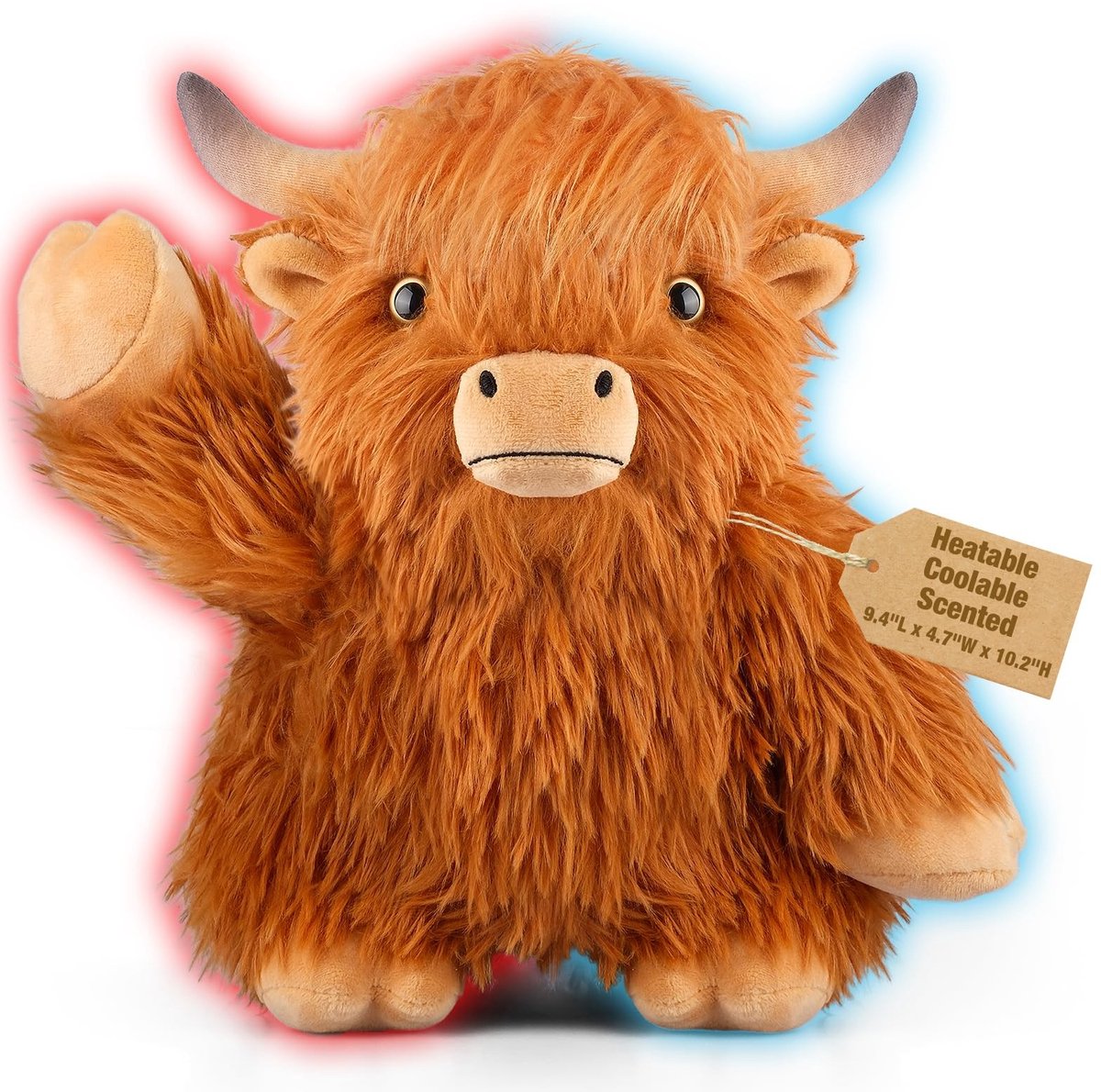 Verwarmbaar Highland Cow Knuffel - Voor verlichting van pijn en stress