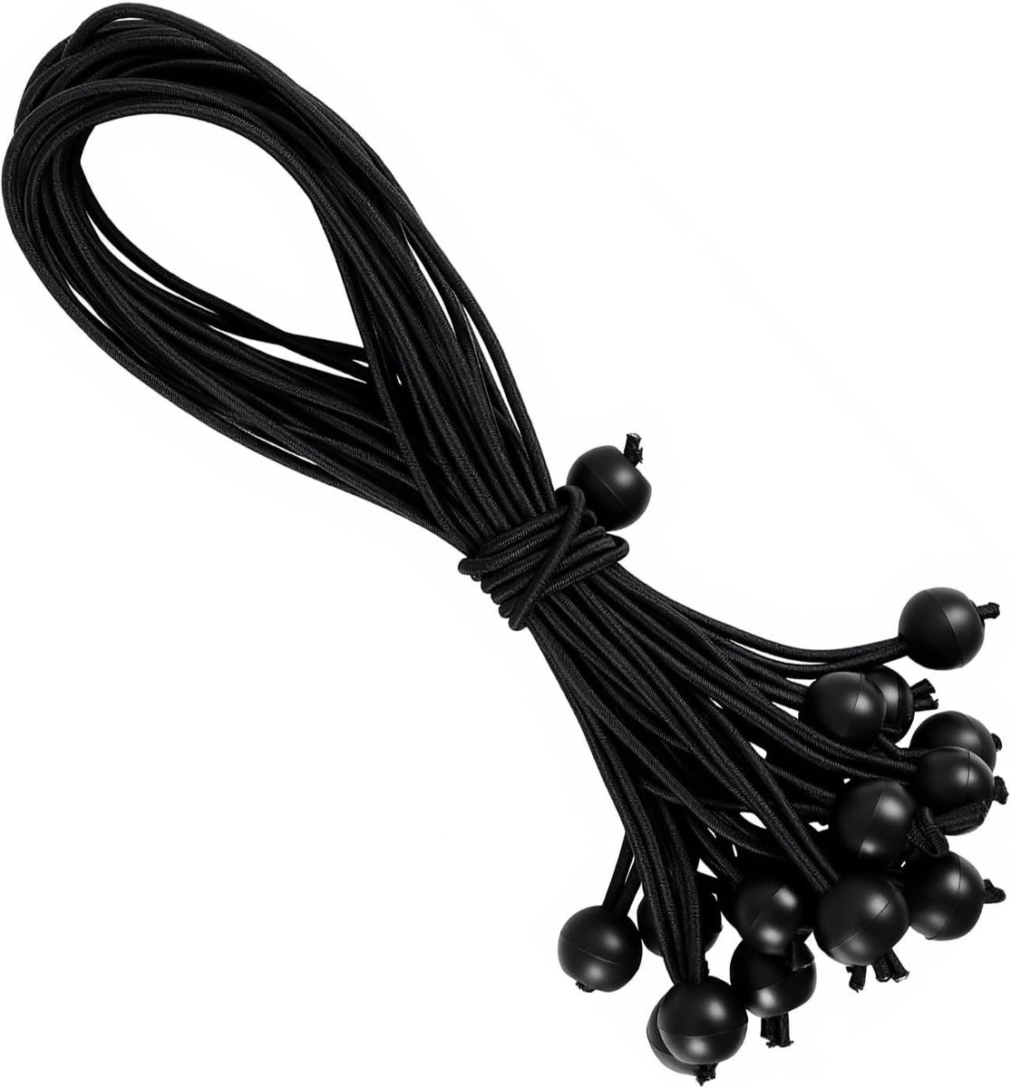 20 Stuks 30cm Spanningstouw met Bal, Elastische Tensioner voor Zeilen, Tentdoeken en Banners, Ideaal voor Diverse Toepassingen