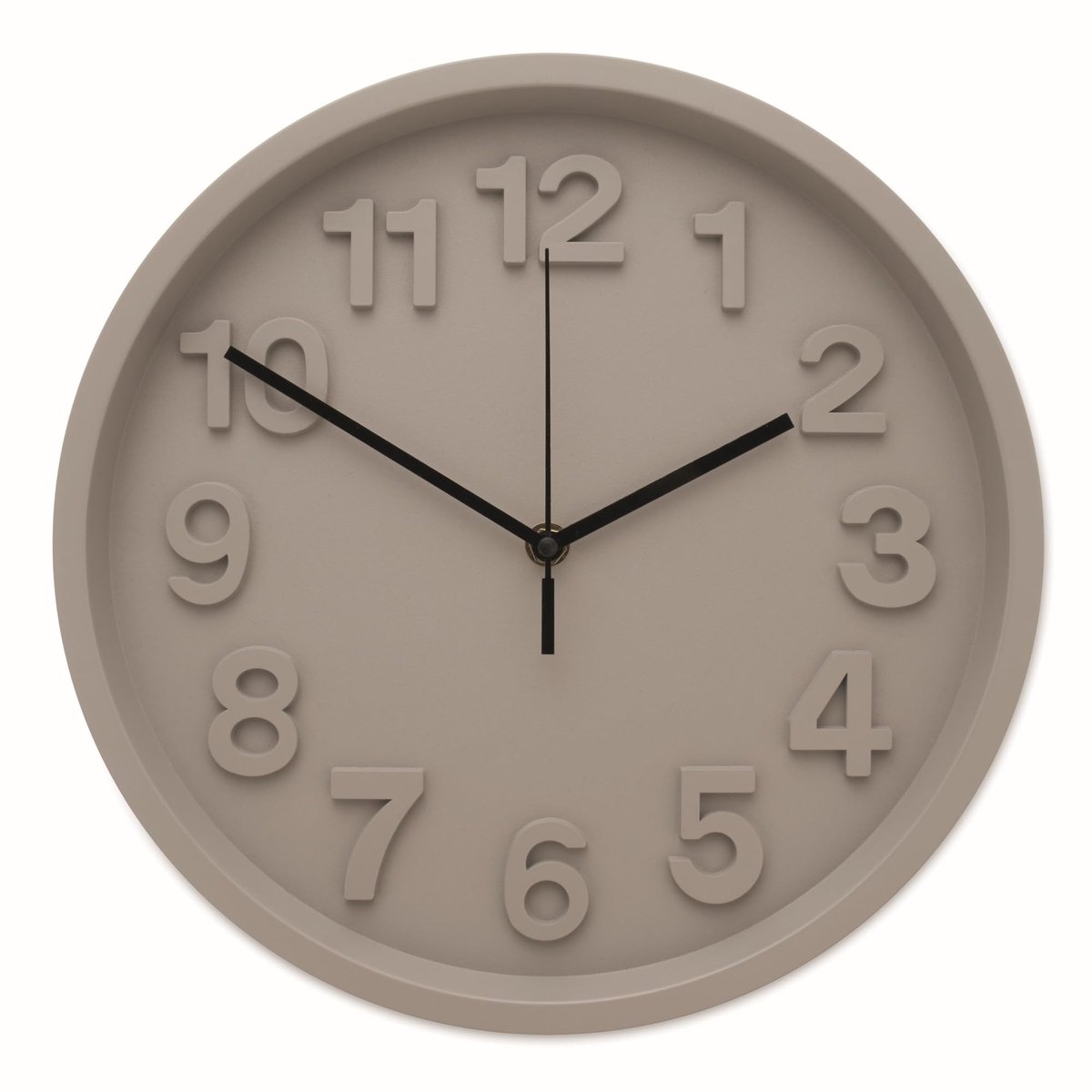 Moderne Wandklok - 30 cm - Geluidsloos met Aluminium Wijzers - Grijs
