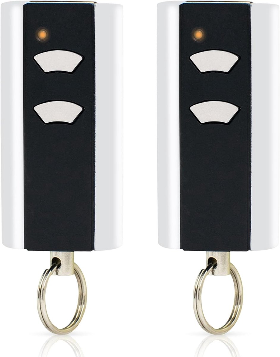 Garage Deuropener Afstandsbediening 433MHz - Compatibel met Entrematic en Crawford - 2 Stuks voor Standaard Stalen Garagedeuren met Rolling Code