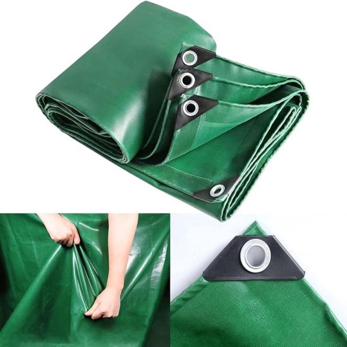 Waterdichte Tarp - Afdekzeil Grondzeil - Bescherming Buiten - Scheurbestendig PVC - 0.5x21 m - Groen