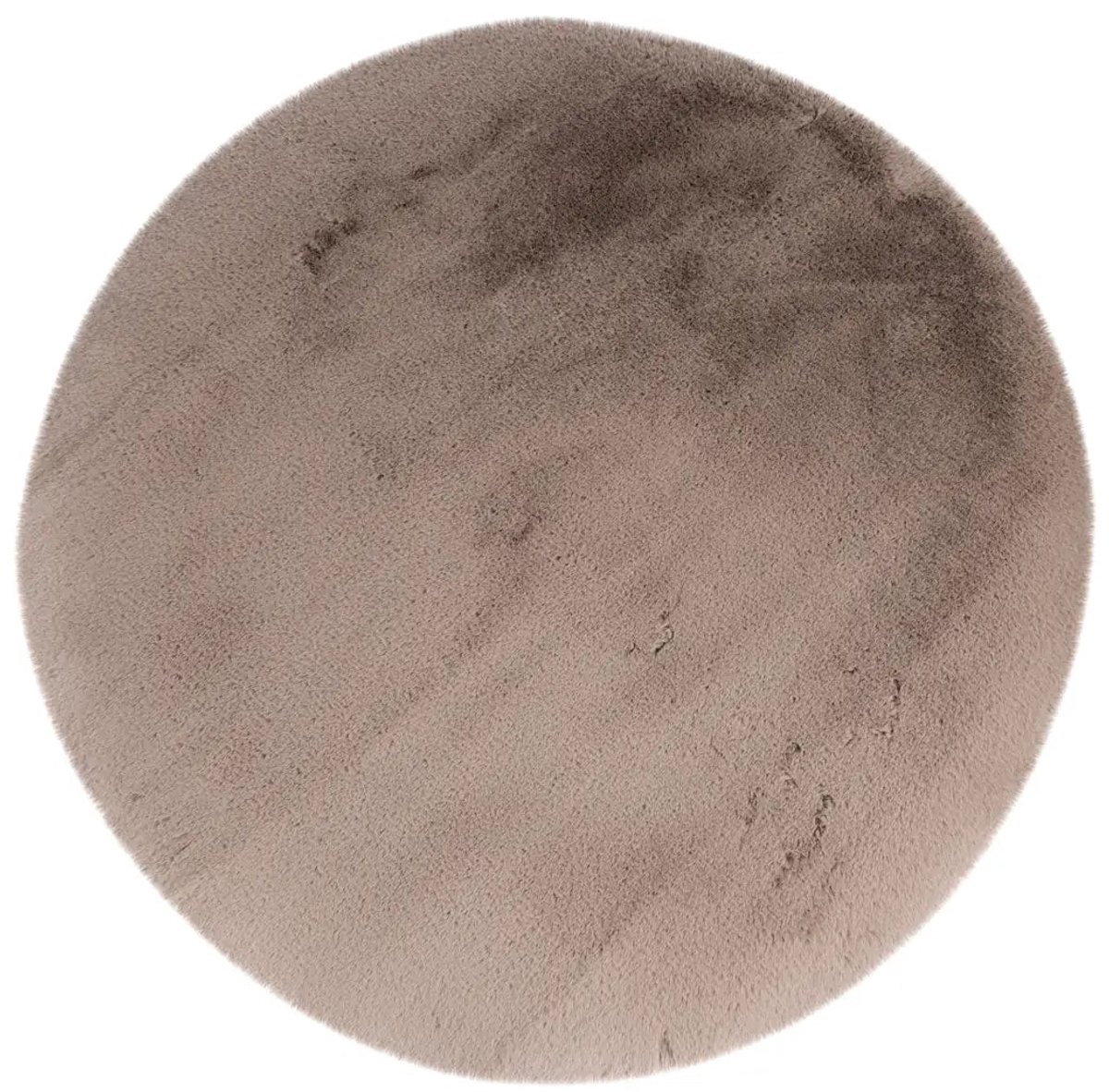 Dutch XXL Rond Fluffy Vloerkleed | Tapijt | Heaven | Uni | Taupe | 200x200 cm