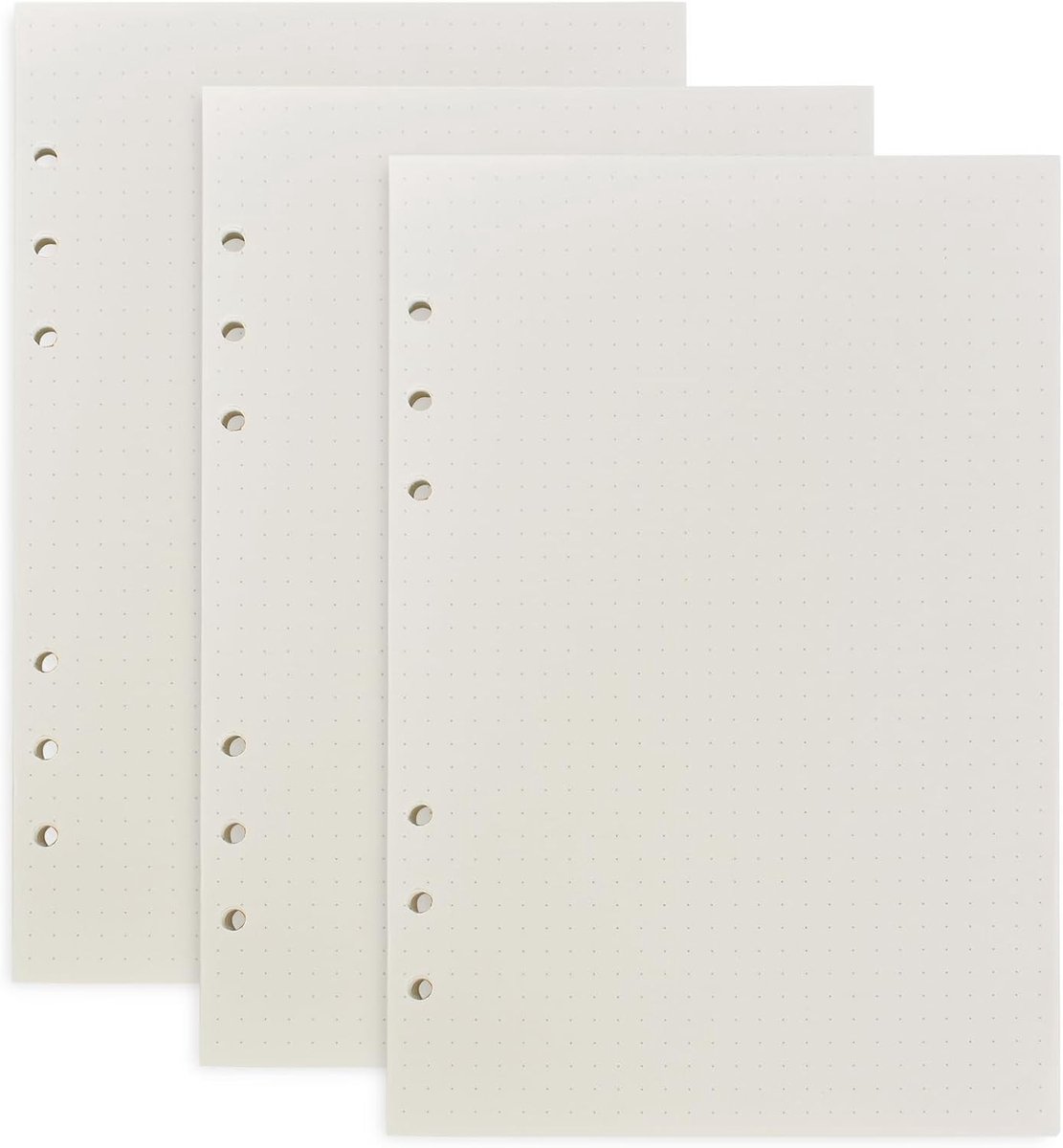 A5 Navullingen voor Notitieboek, 3 Pakketten met 135 Vellen, Geperforeerd en Leeg Lijnpapier, Ideaal voor Notities en Plannen