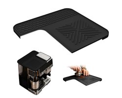 Herbruikbare Tamper Mat van Siliconen, Antislip Ondergrond voor Koffiemaker, Gemakkelijk te Reinigen, Ideaal voor Thuis, Keuken, Bar en Café, 30 x 28 cm, Zwart