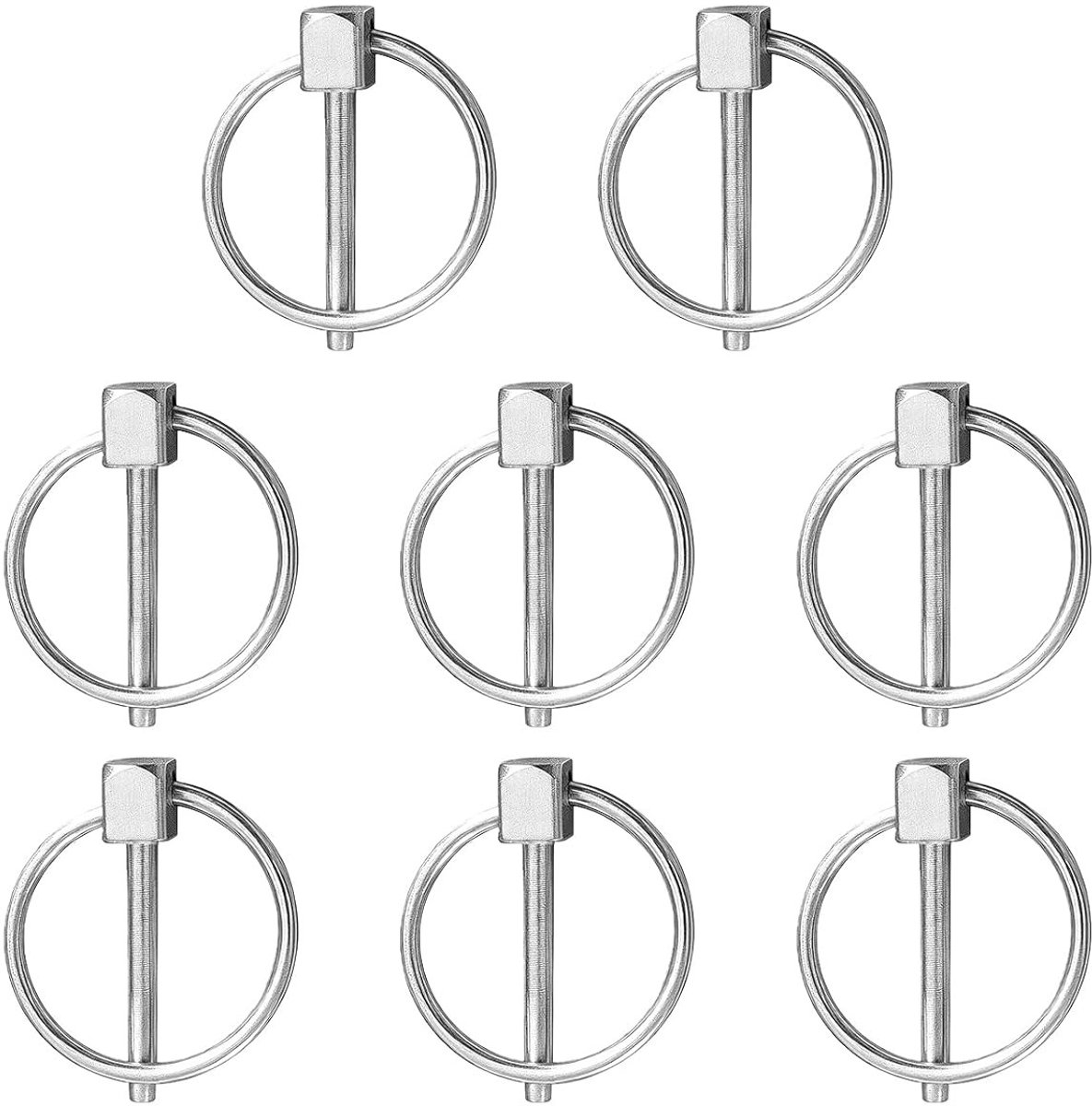 8-delige set van 3mm roestvrijstalen veiligheids spiegelspringen, speciale splitsen en fuses voor veelzijdig gebruik en betrouwbare prestaties