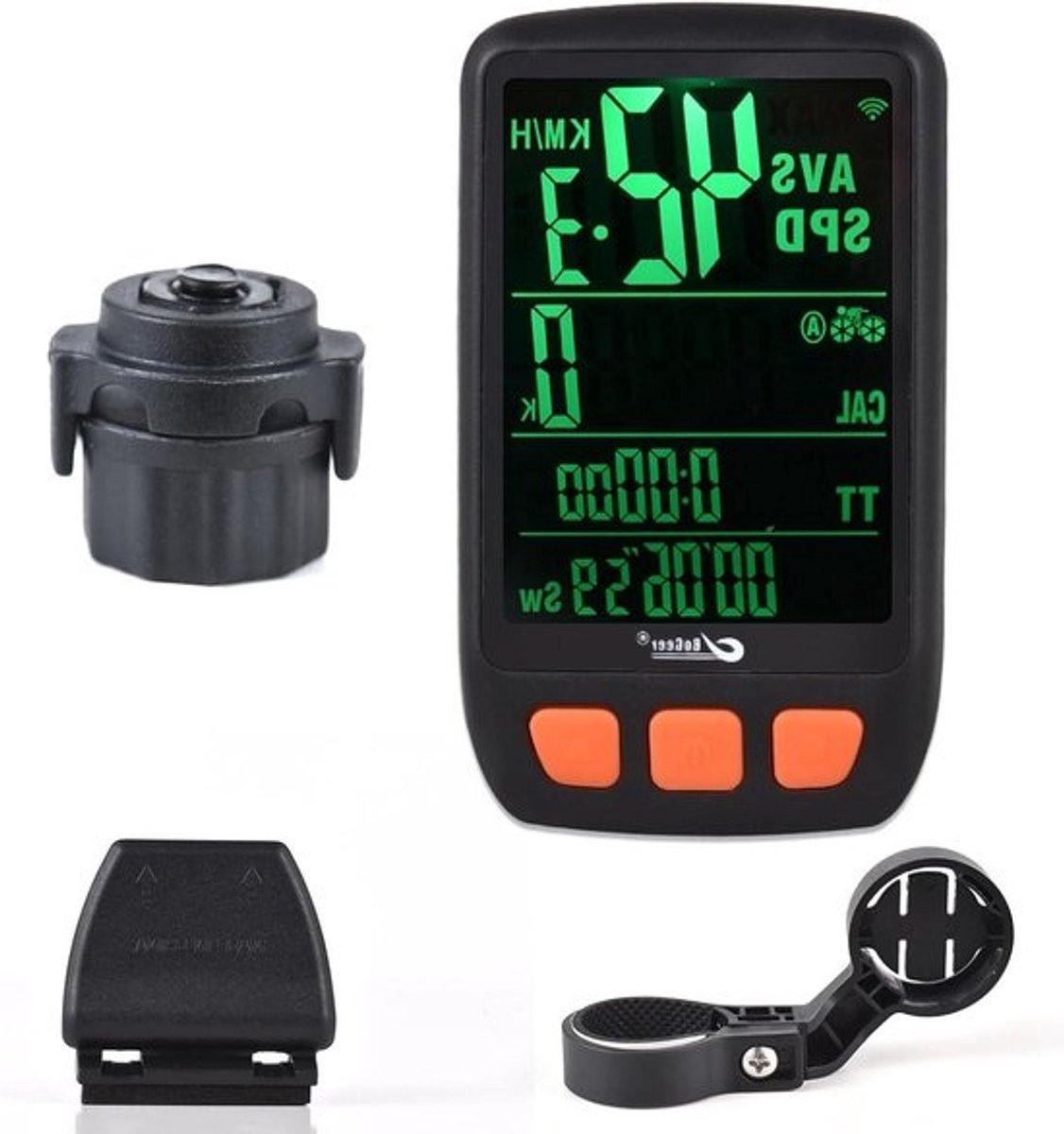 Fietscomputer - Digitale Kilometerteller - Fietsen Bijhouden - Helder LCD Scherm - 2.8 Inch - Zwart