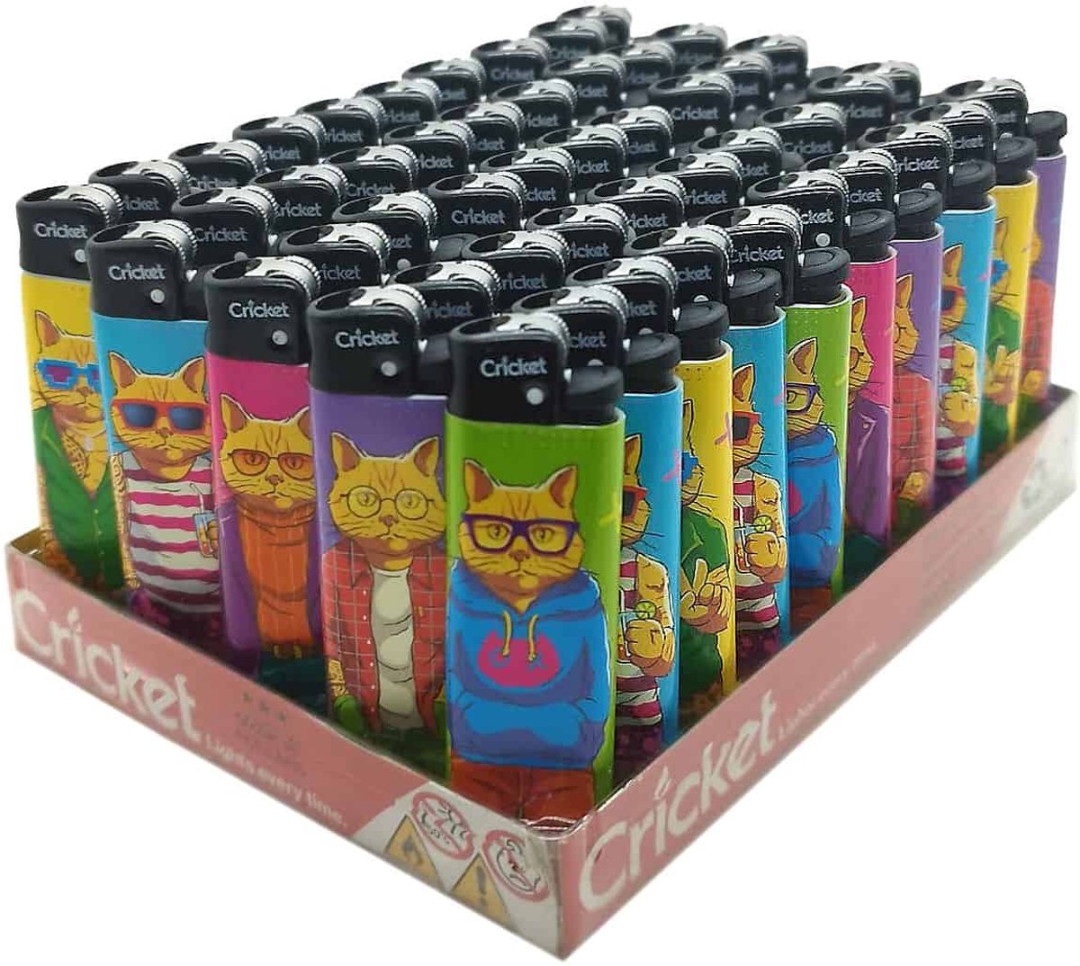 Cricket Original "Meow Style" aanstekers - Display 50 stuks