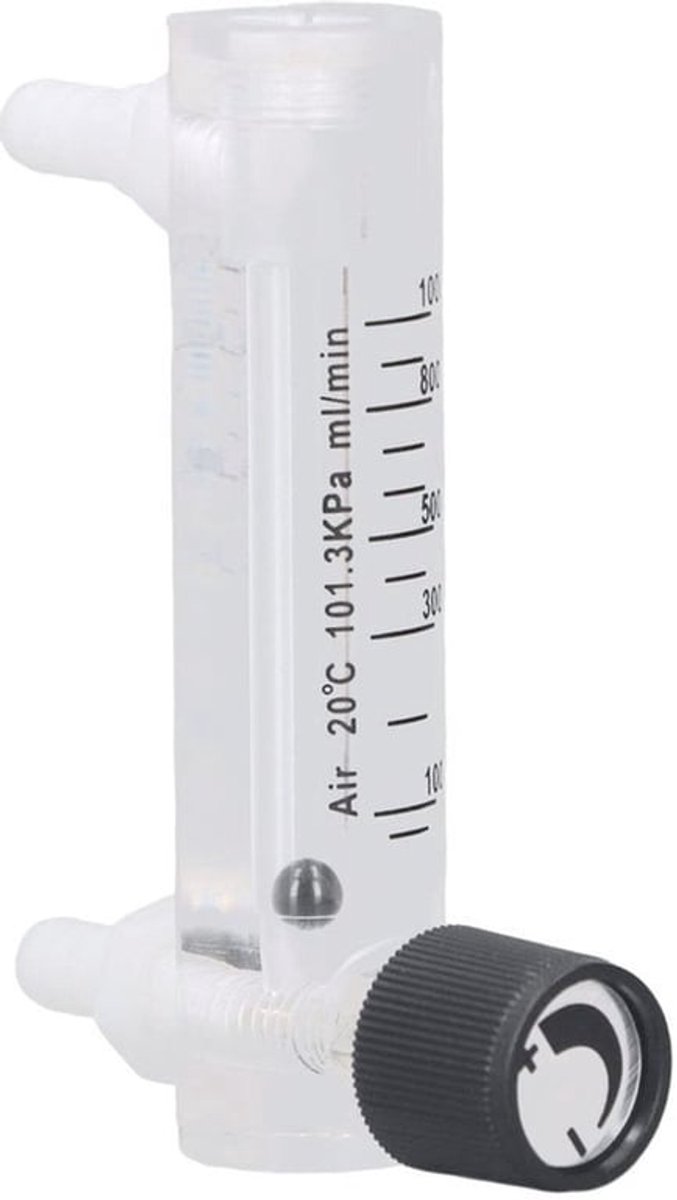 Gas Meter Ml/min, Aanpasbaar Paneel Meet Controle Flow Meter 10-1000ml/min, Eenvoudige Aflezing, Constructie