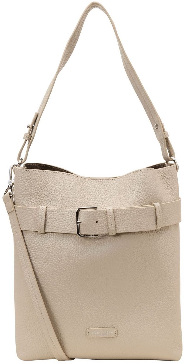 Marc O'Polo schoudertas Brinja Hobo Bag Natural crème