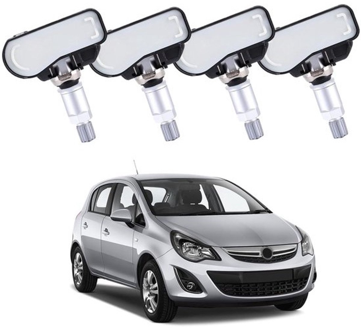 Bandenspanningssensoren - TPMS Sensoren RDKS - Veilig Rijden - Real-time Monitoring - 4 stuks - Zwart