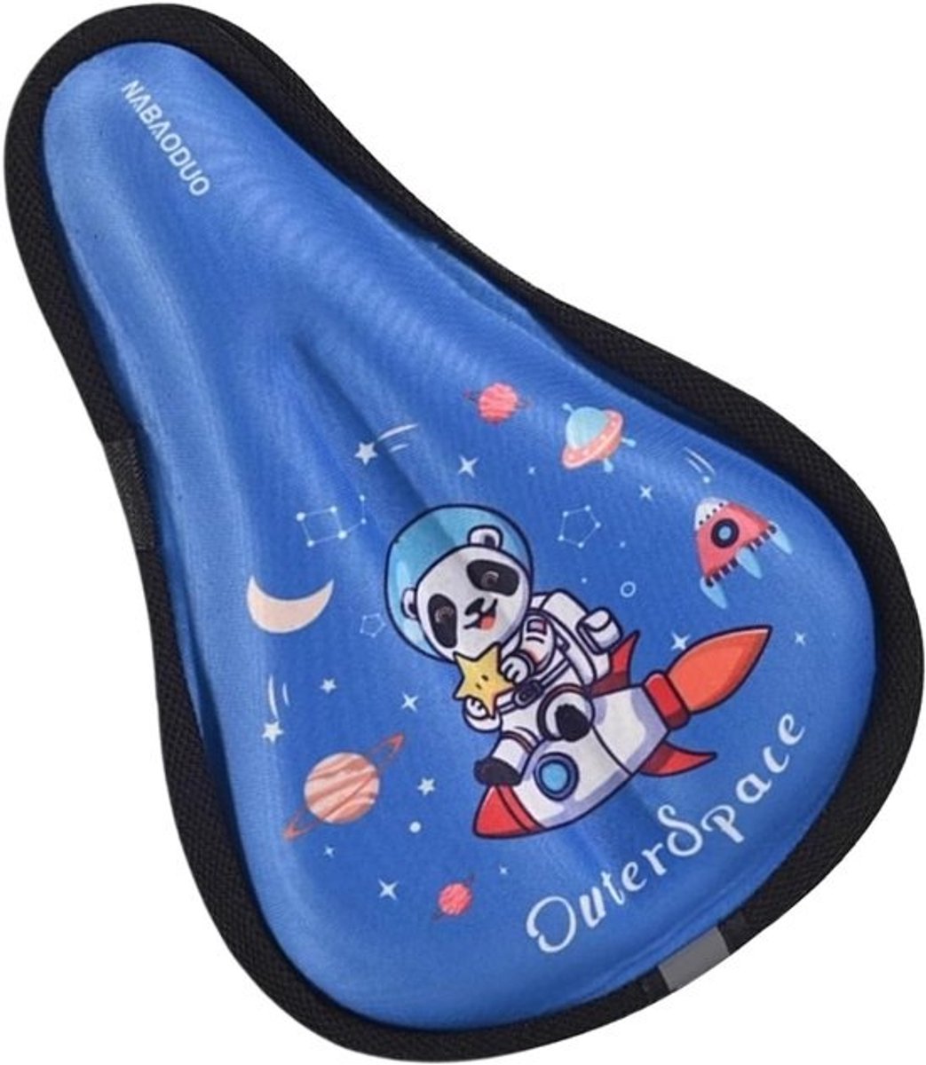 Fiets Zitkussen - Fietszadelhoes Kinderen - Comfortabel Fietsen - Schokabsorberend Gel - 15 x 22 cm - Blauw