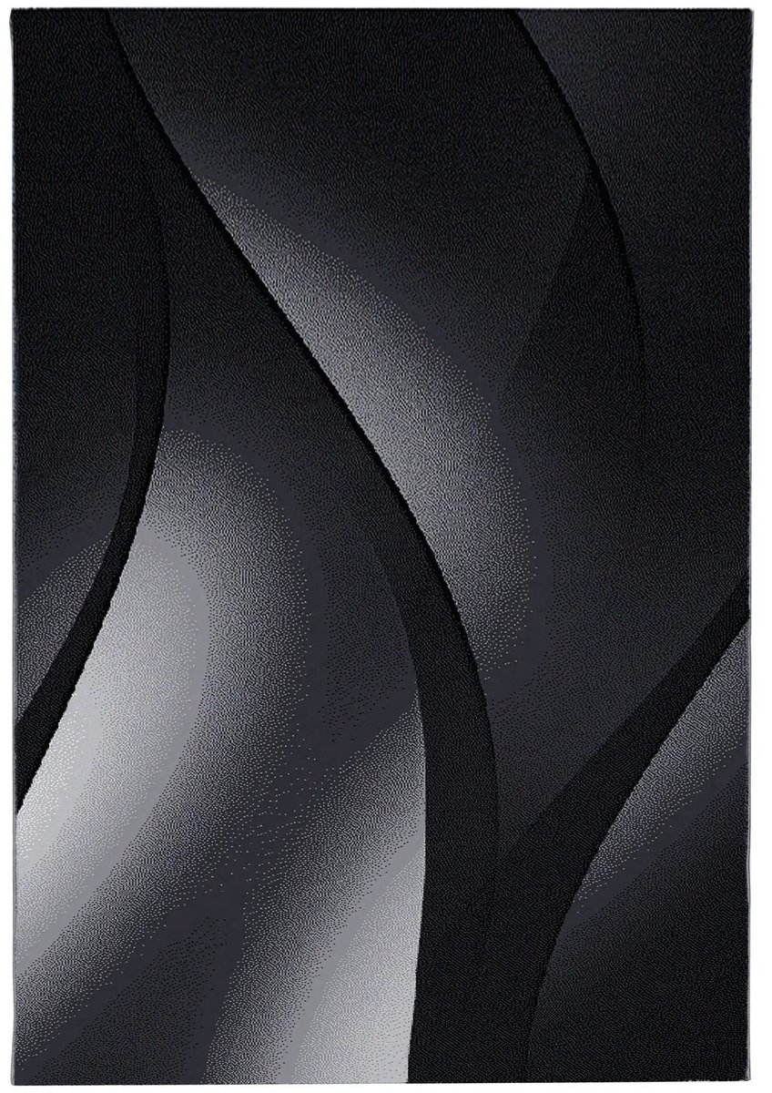 Dutch XXL Modern Vloerkleed | Tapijt | Plus | Abstract | Zwart | 120x170 cm