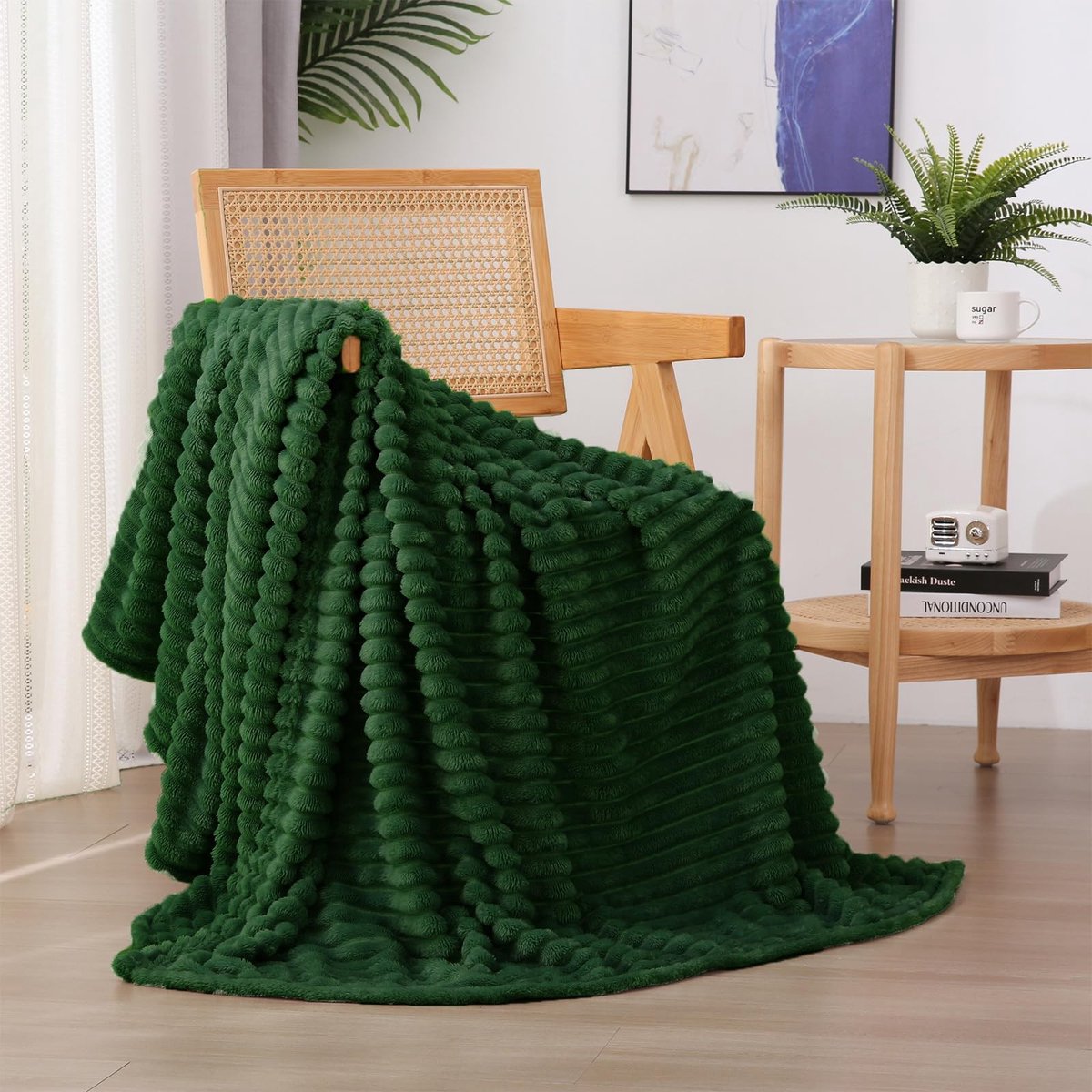 Fleece Dekentje - Lichtgewicht - Kerstgroen