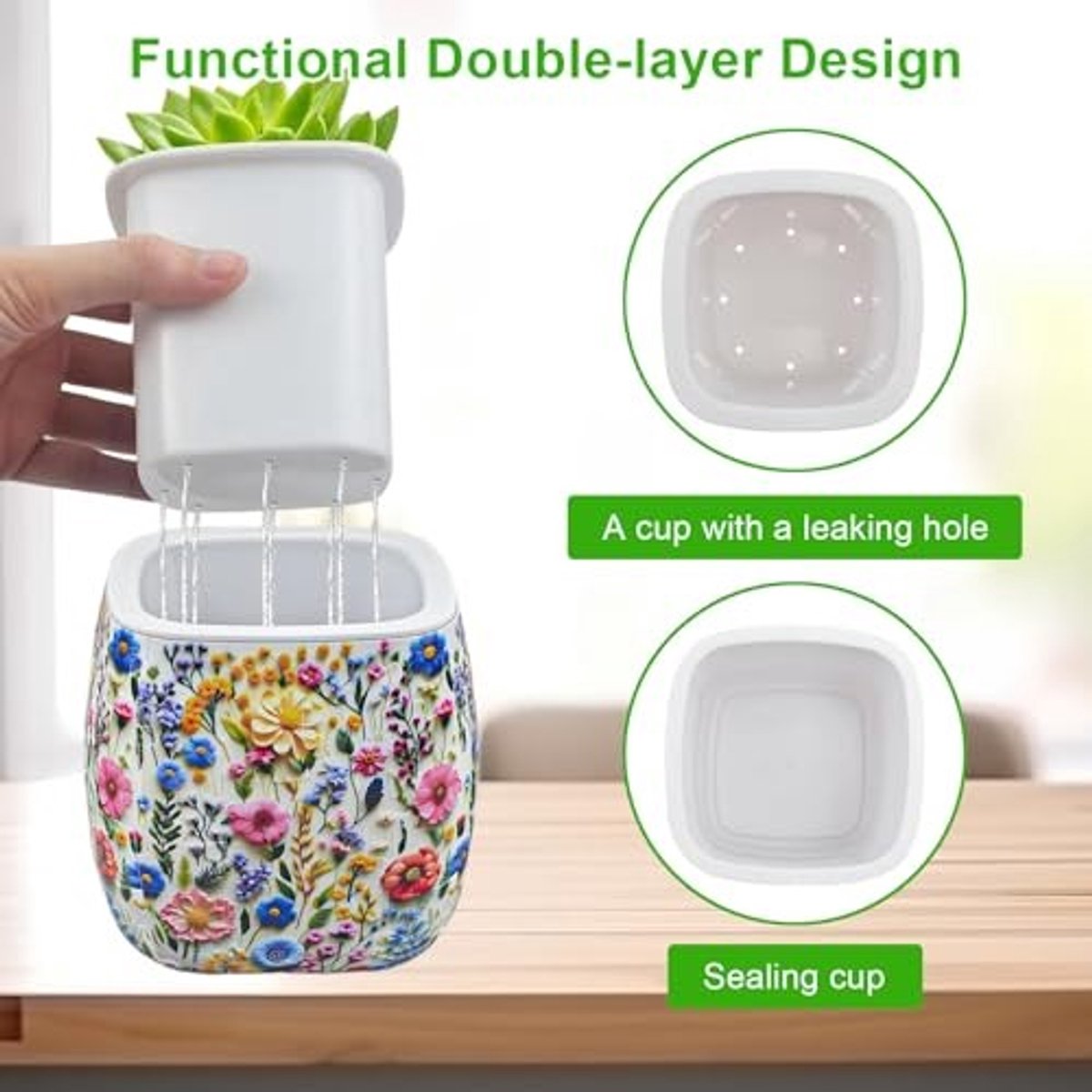 3D Puzzel Bloempot - DIY Set van 96 Stukken voor Volwassenen