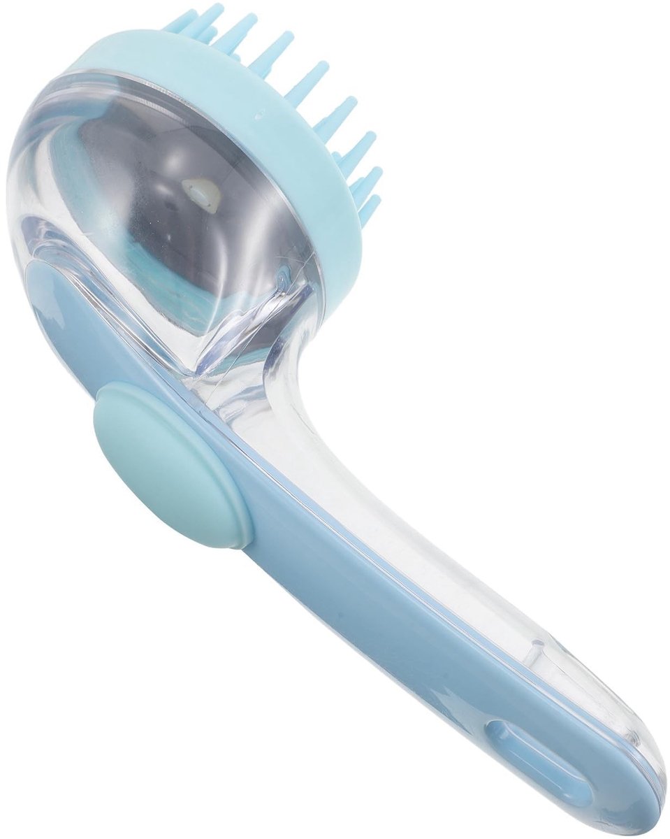 Shampoo-massageborstel met dispenser - Antislip handgreep - Blauw