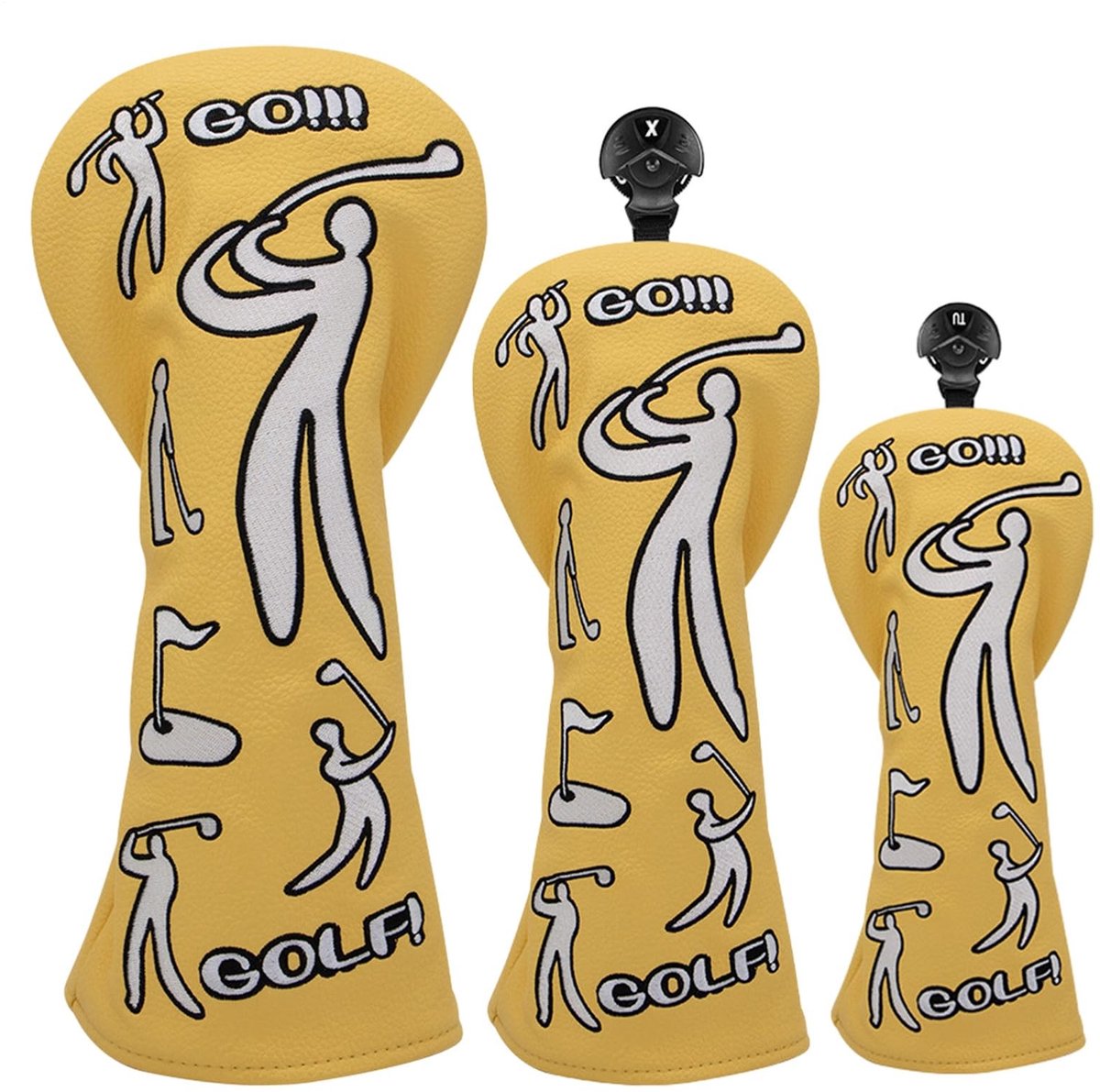 Golf Club Hoofdbescherming - 3-delige set voor putters en drivers