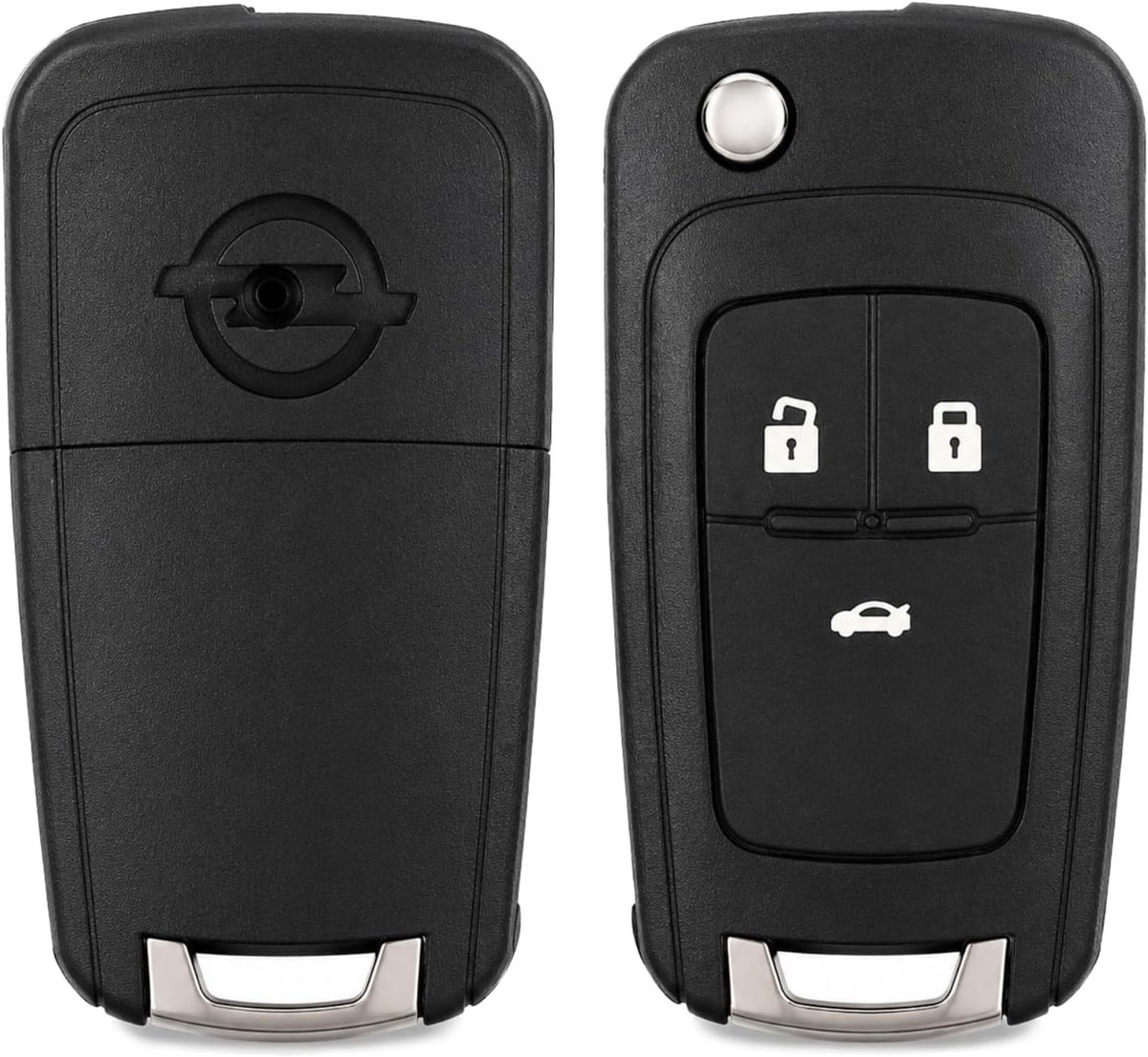 Car Key Replacement met 3 Knoppen, Onbewerkte Sleutel en Duurzaam ABS Behuizing voor Auto Sleutels