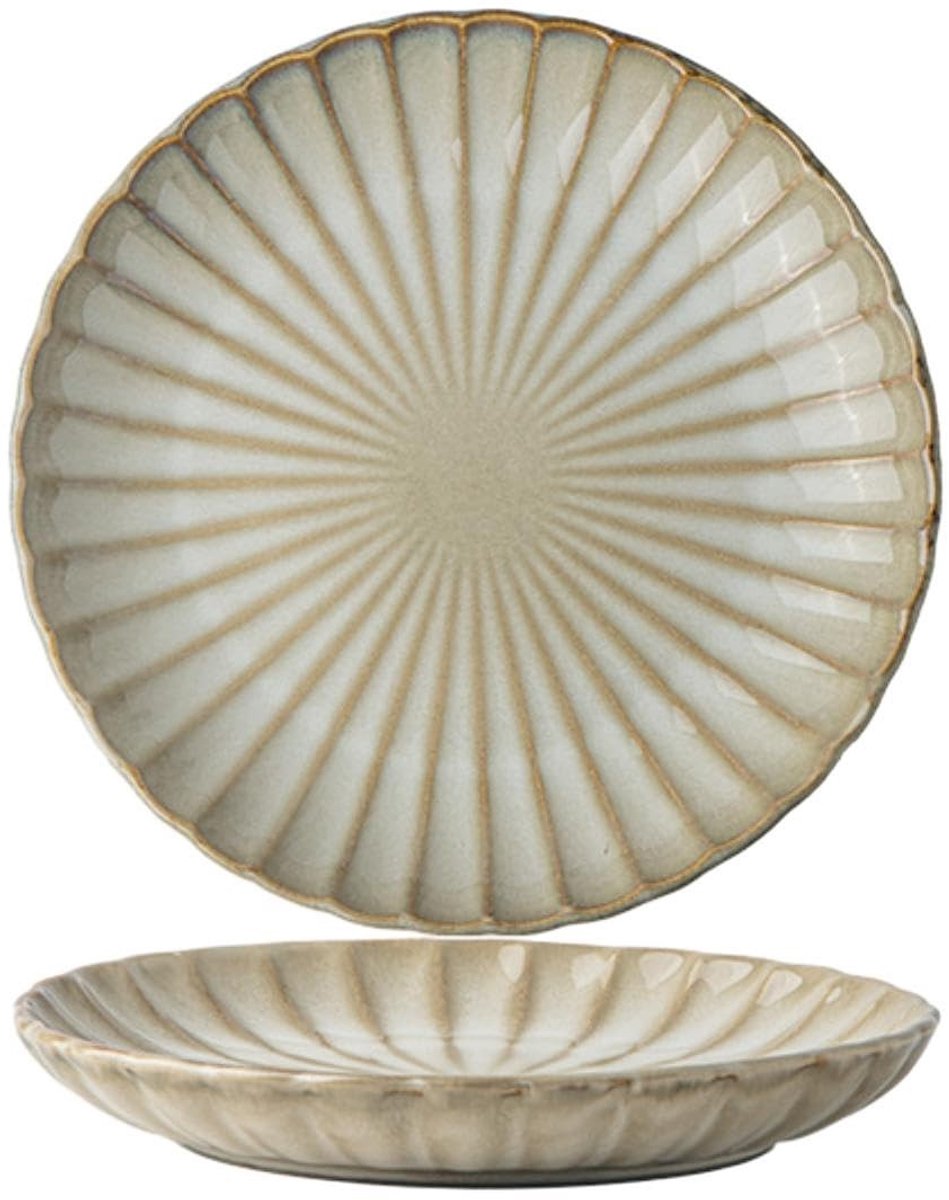 Keramische Ondiepe Schijf - 20cm - Bloemblaadje