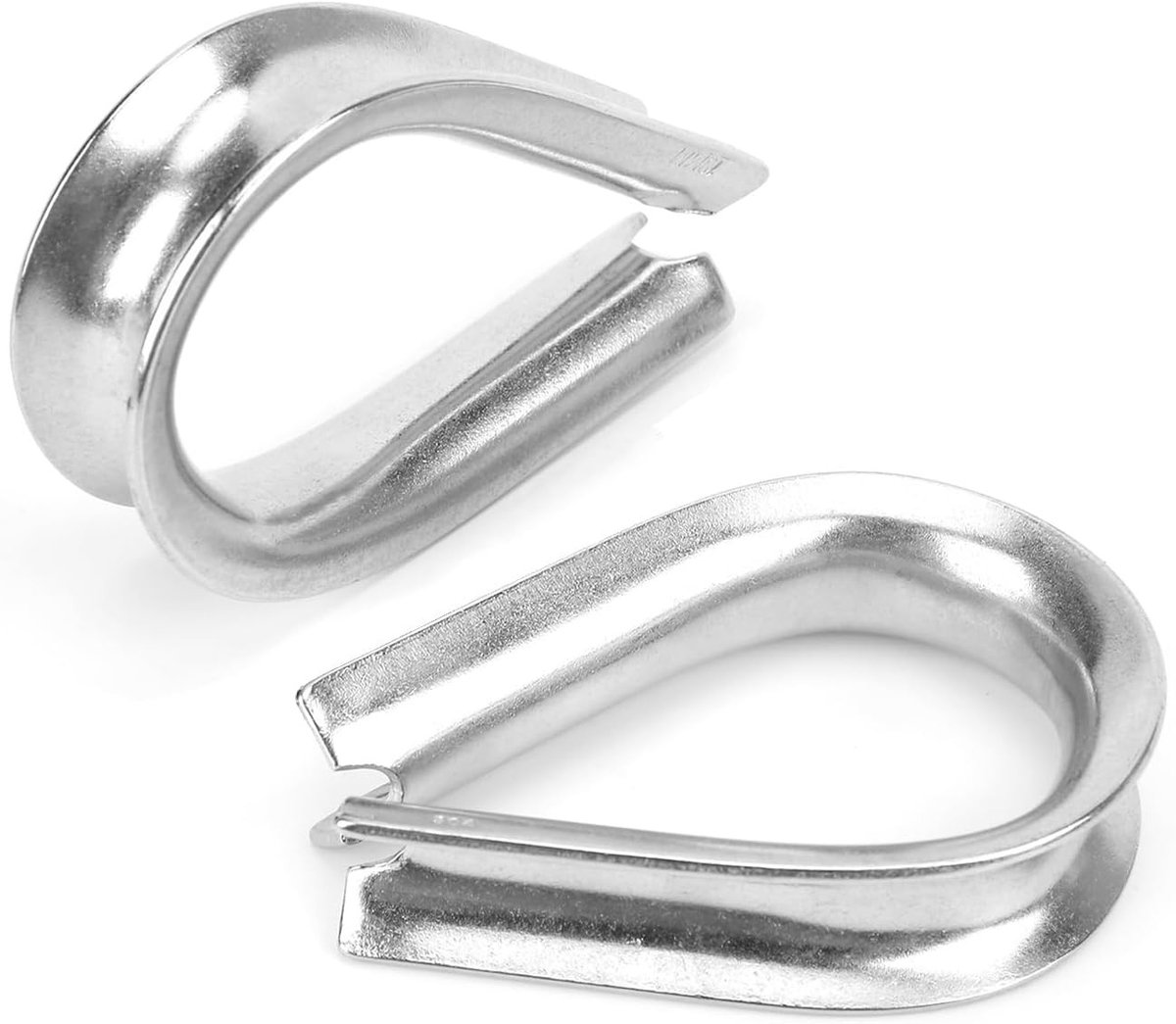 Rvs Vinger Ringen Clip van 18 mm voor Touw - Lichtgewicht Hartvormige Thimble voor Bootaccessoires en Zeiluitrusting