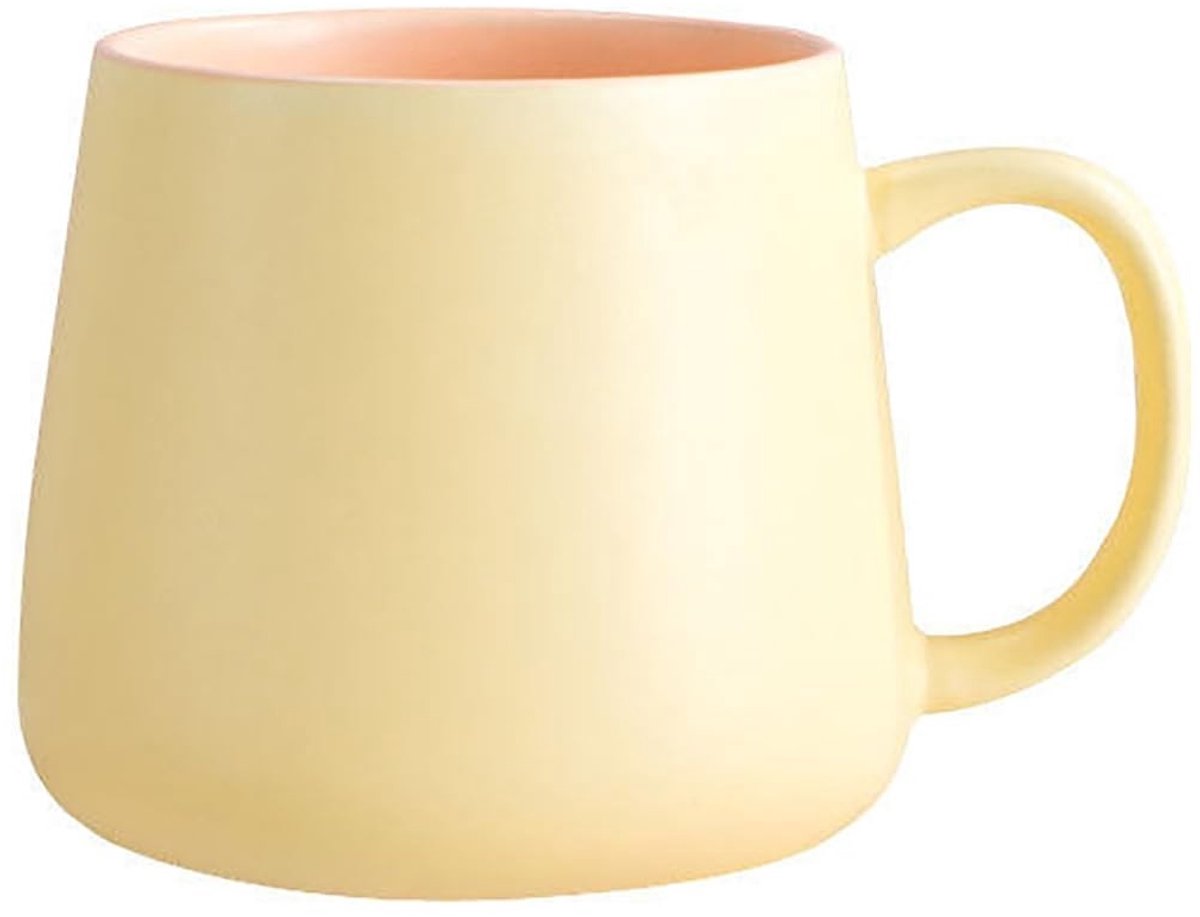 Pastelgele Keramische Koffiemok - Matte Afwerking 400 ml