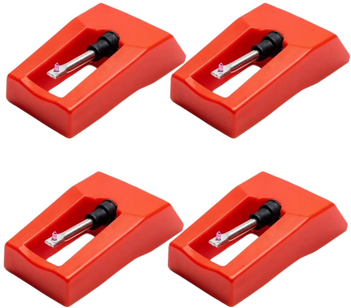 Vervangnaalden voor platenspeler - 4 stuks met diamantpunt