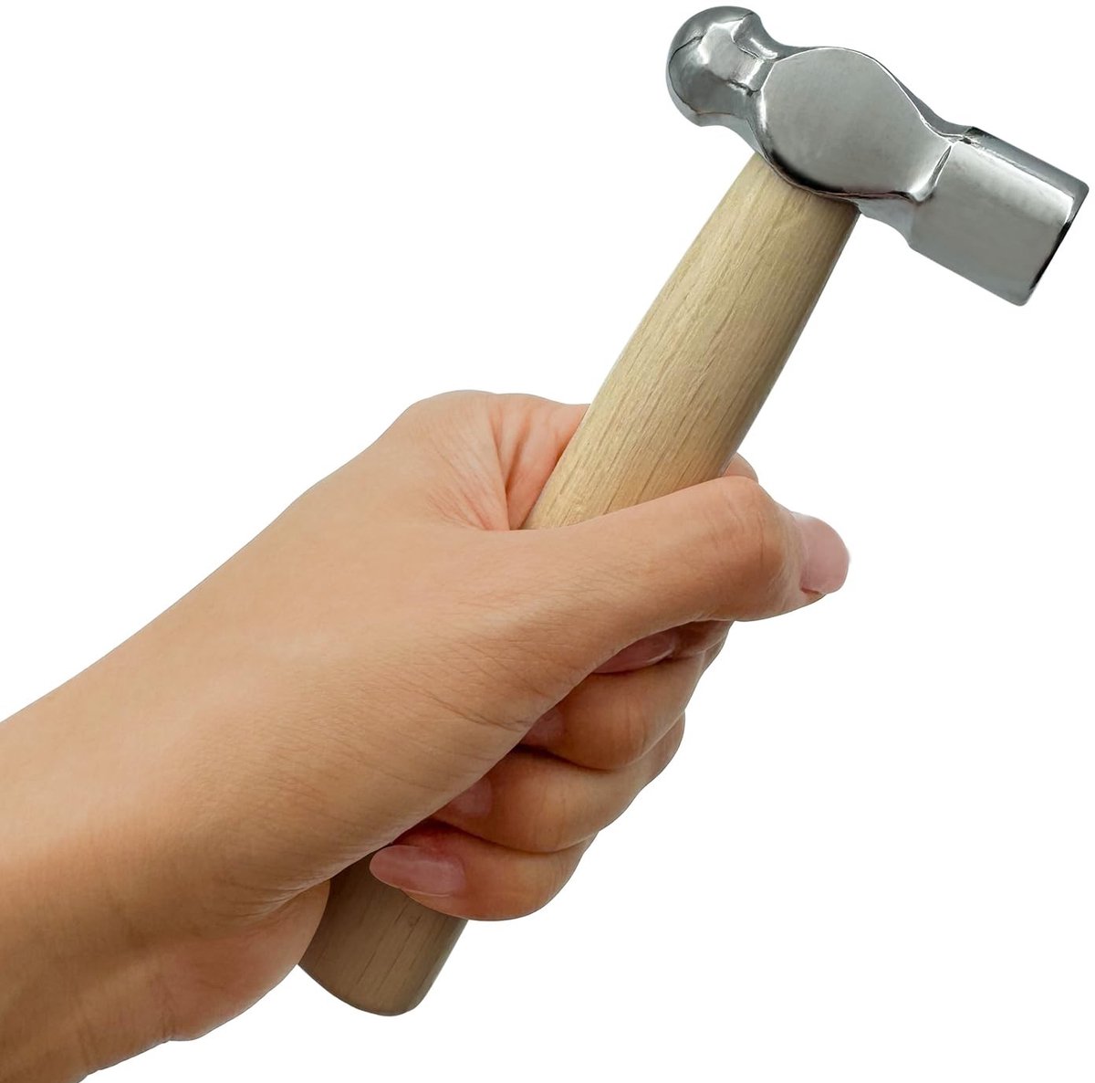 Handhamer met Houten Handvat - Rond Hoofd - 1 Stuk