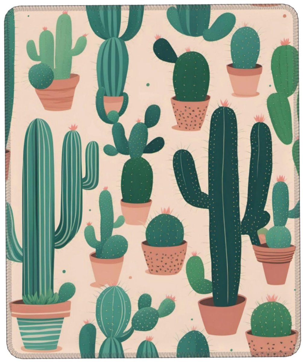 Bureauonderlegger met cactusprint - Rubber basis - Klein