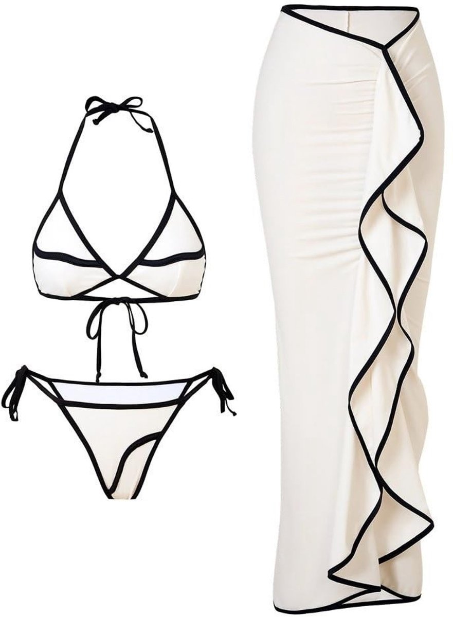 Driedelige damesset - Tanktop, shorts en bodyconrok - Lente/zomer