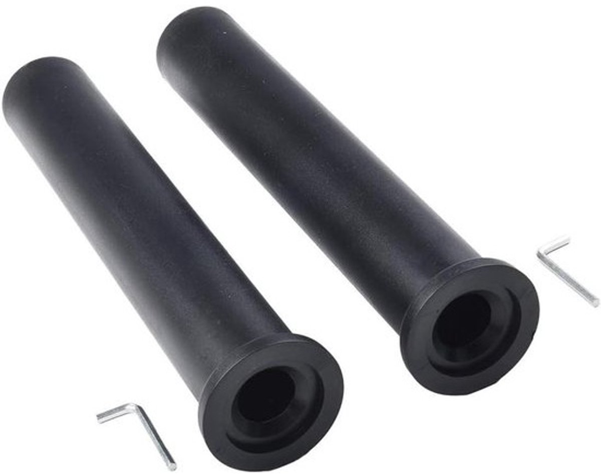 Halterschijf Adapter Hulzen - Barbell Converters - Kracht Training - Converteert 25mm naar 50mm - Set van 2 - Zwart