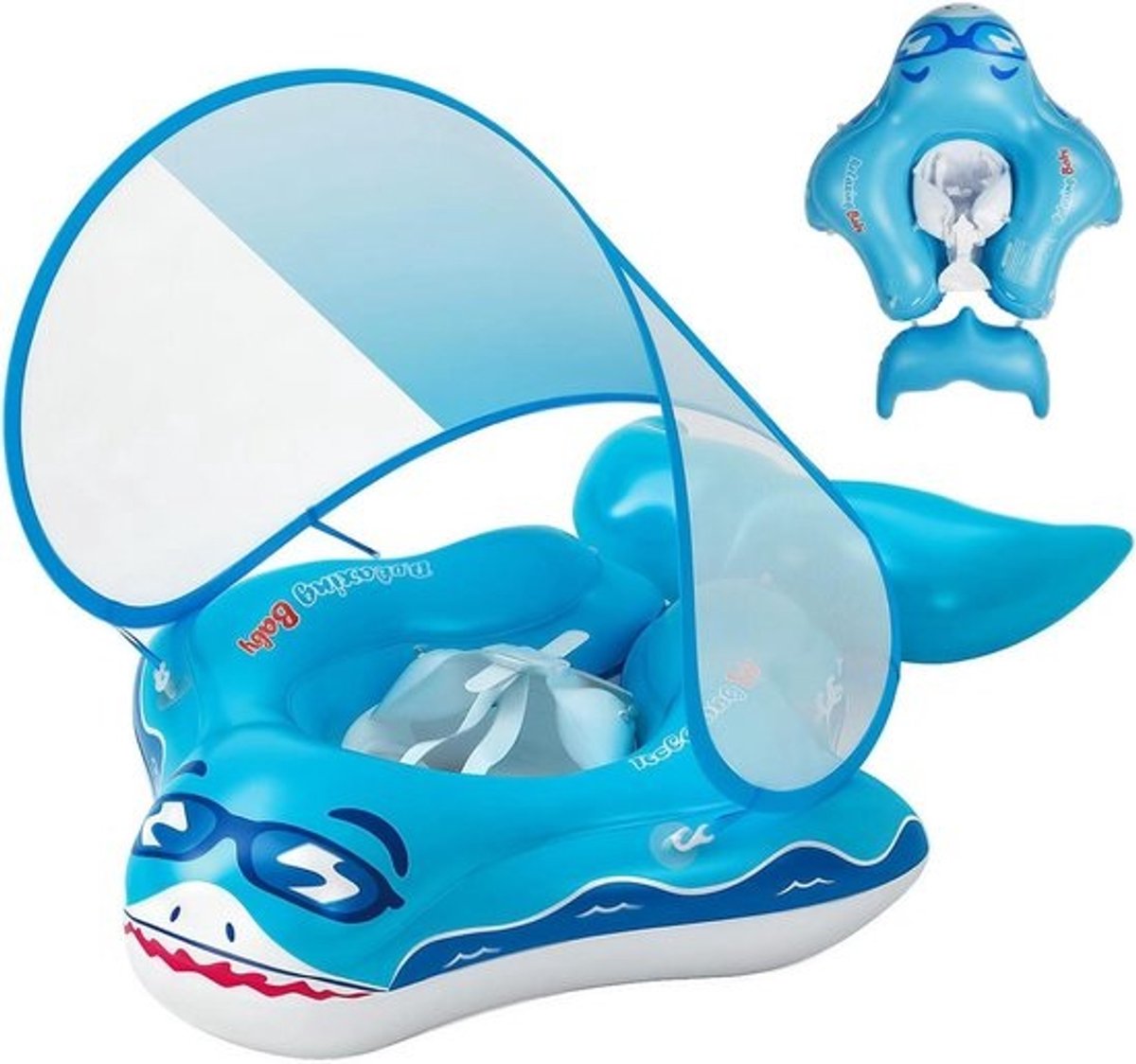 Baby Zwemband - Opblaasbare Zwemzitje - Veilig Zwemmen - Bloemenvorm Design - 6 maanden - 3 jaar - Blauw