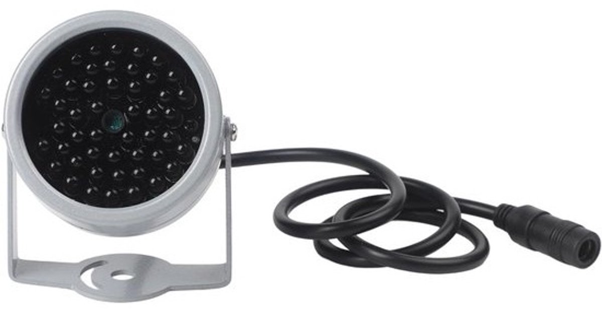Infrarood Illuminator - Nachtzicht Lamp - Bewakingscamera Verbeteren - 48 LED Array - 10 meter bereik - Zilver