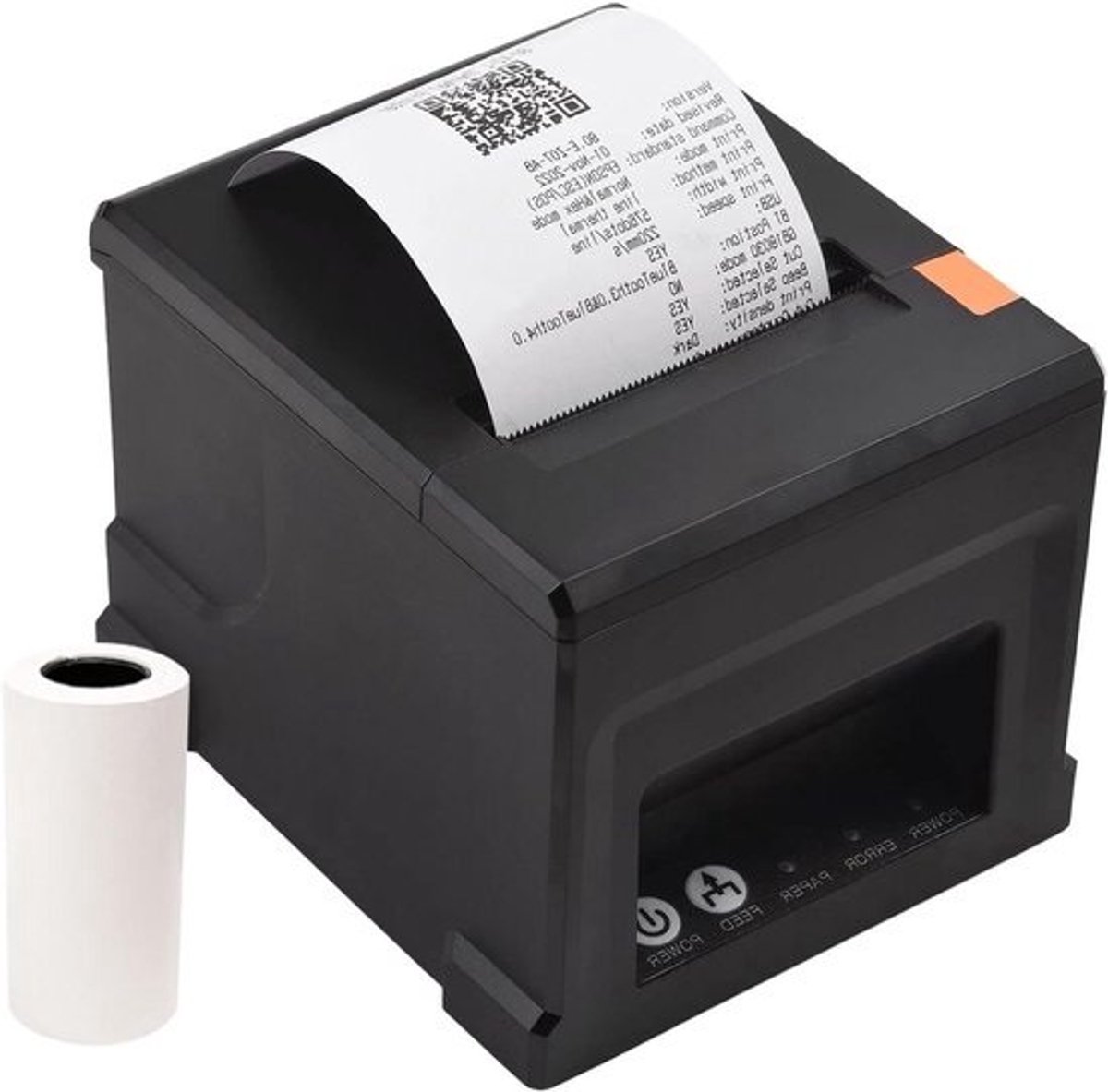 Bonprinter met Automatisch Snijapparaat - POS Printer Kassabon - Winkeladministratie - Dubbele Interface USB LAN - 80 mm - Zwart