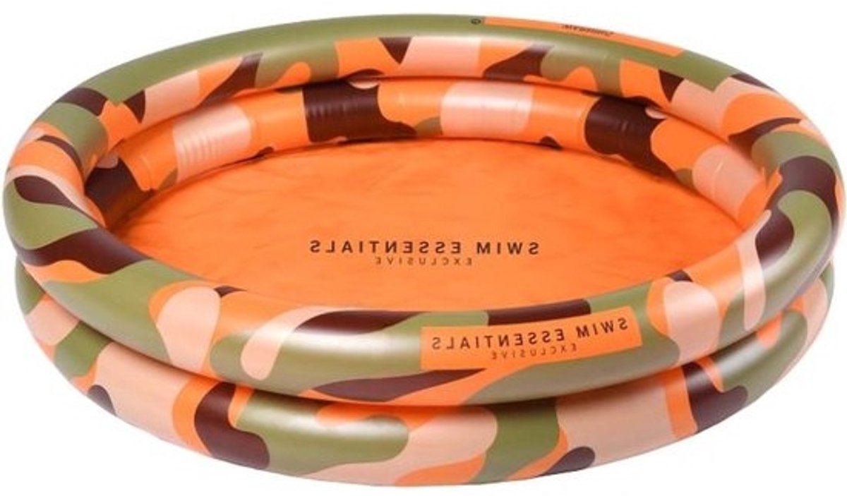 Baby Zwembad - Opblaasbadje Kinderbad - Waterpret Buiten - Twee Luchtkamers - 100 cm - Camouflage