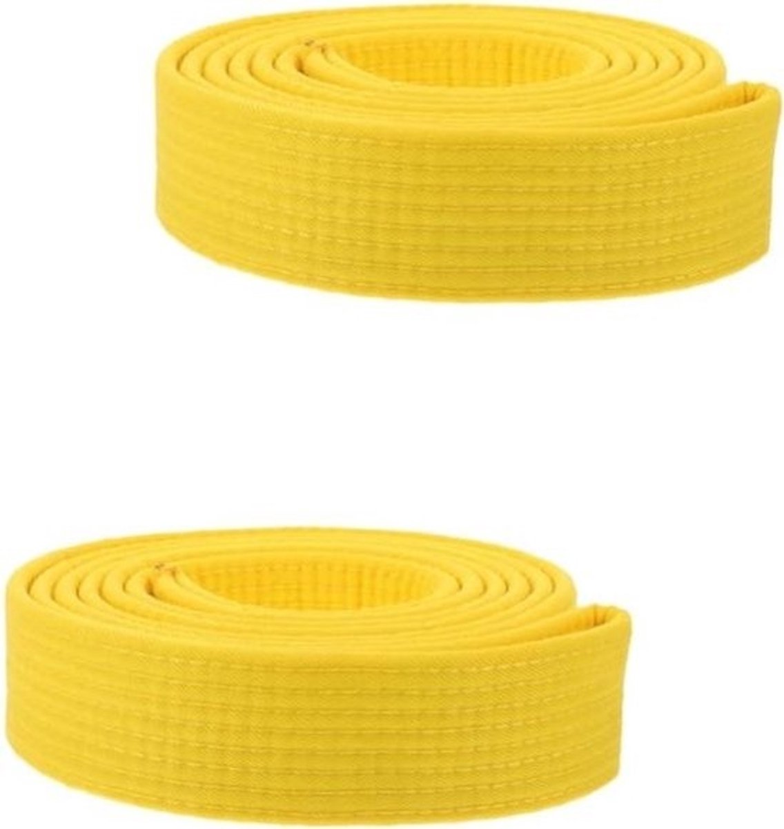 Taekwondo Band - Karate Riem - Vechtsport Training - Ademend Katoen - 220 cm Lengte - Geel