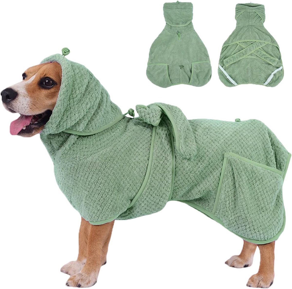Super Absorberende Hondendroogjas, Sneldrogende Badcape, Zachte en Comfortabele Badjas voor Huisdieren - Ideaal voor Bad, Verzorging en Reizen