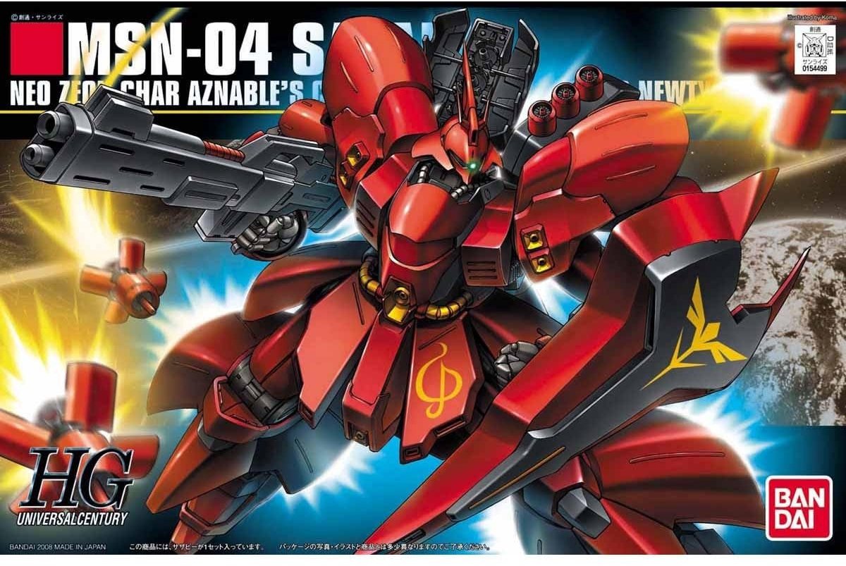 Gundam Model Kit Sazabi 1/144 - Inclusief wapens en schild