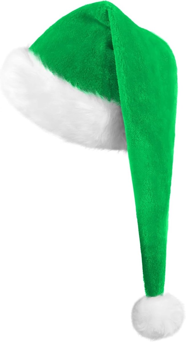 Luxe Kerstman Hoed voor Volwassenen - Lange Santa Hoed voor Kerstfeest en Kostuumaccessoire voor Mannen en Vrouwen