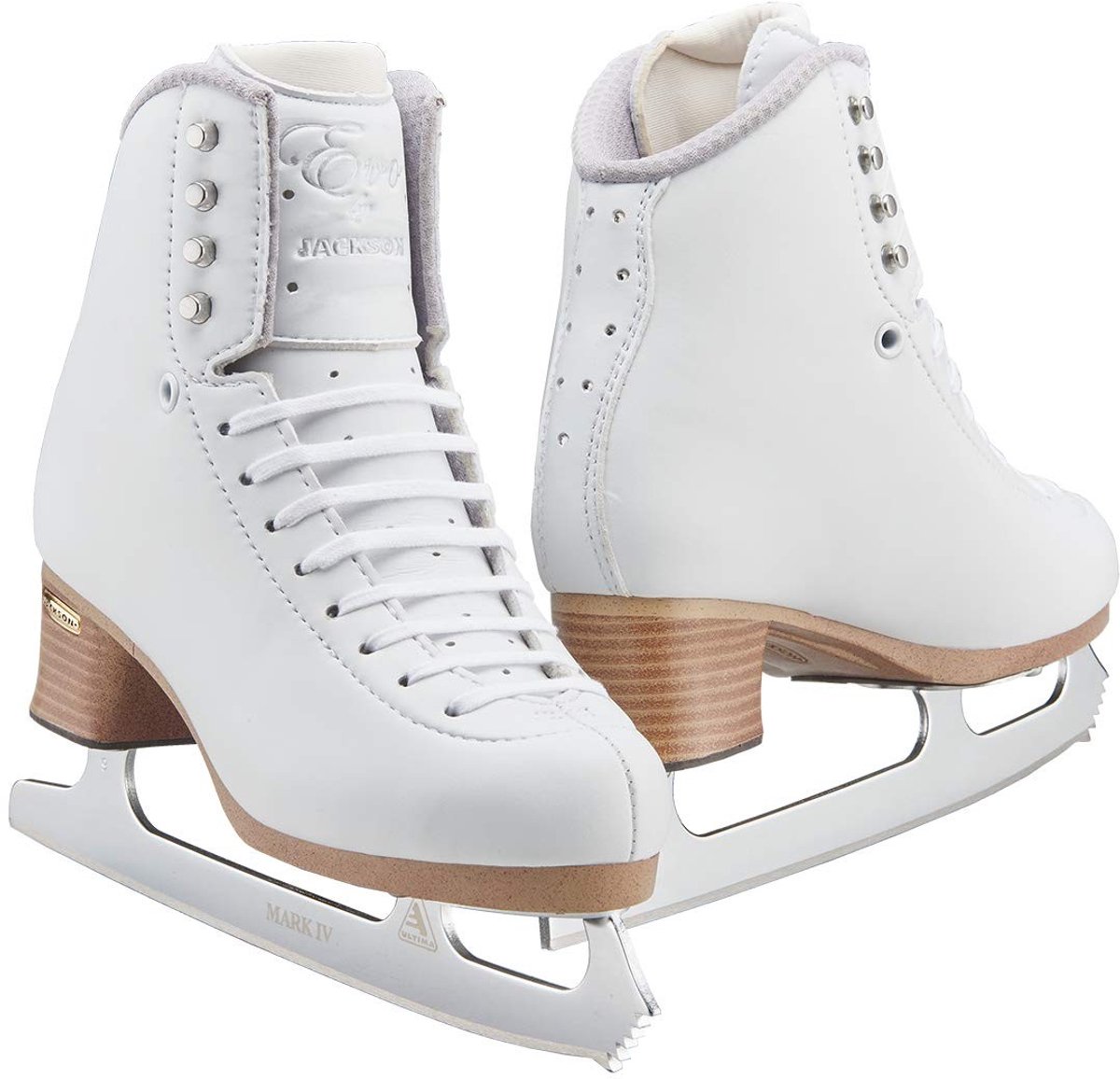 Vrouwelijke figuurschaatsen met microvezel bovenwerk - Wit
