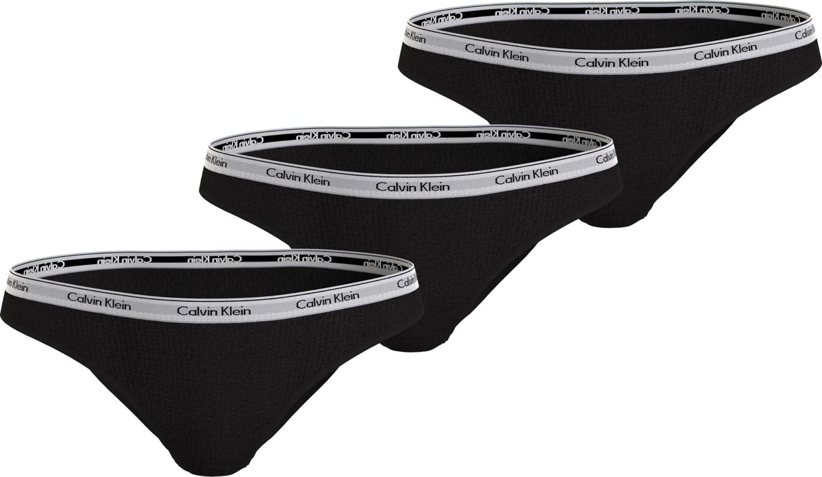 Bikini Slip - Stretch Katoen - Zwart - Set van 3 - M