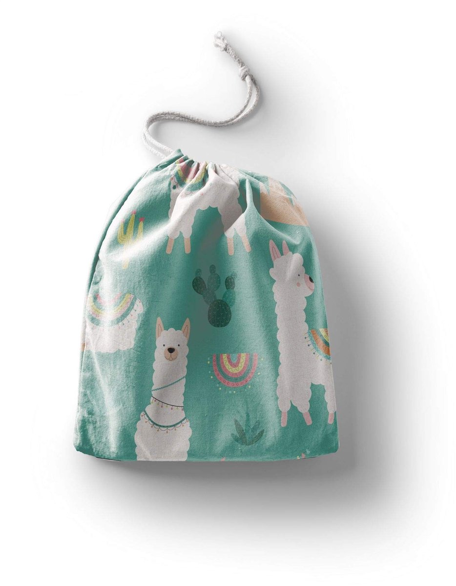 Katoenen Trekkoord Tas - Herbruikbaar Multicolour 30 x 40 cm