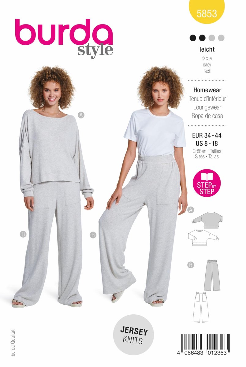 Knippatroon Casual Homewear - Voorgevormd Shirt en Joggingbroek - Maat 34-44